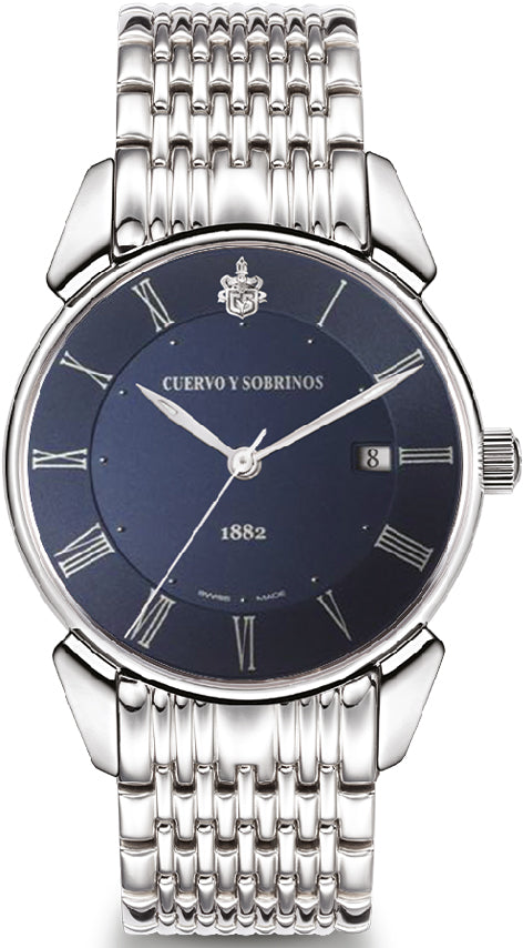 Cuervo y Sobrinos Watch Historiador Segundos Centrales 3195B.1CS.BR Image 1