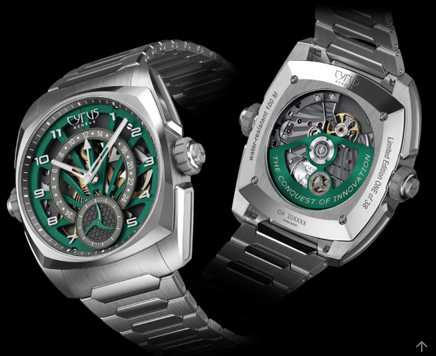 Cyrus Klepcys GMT Palm Green Bracelet Limited Edition Watch 539.507.TTM.C Palm Green Image 2