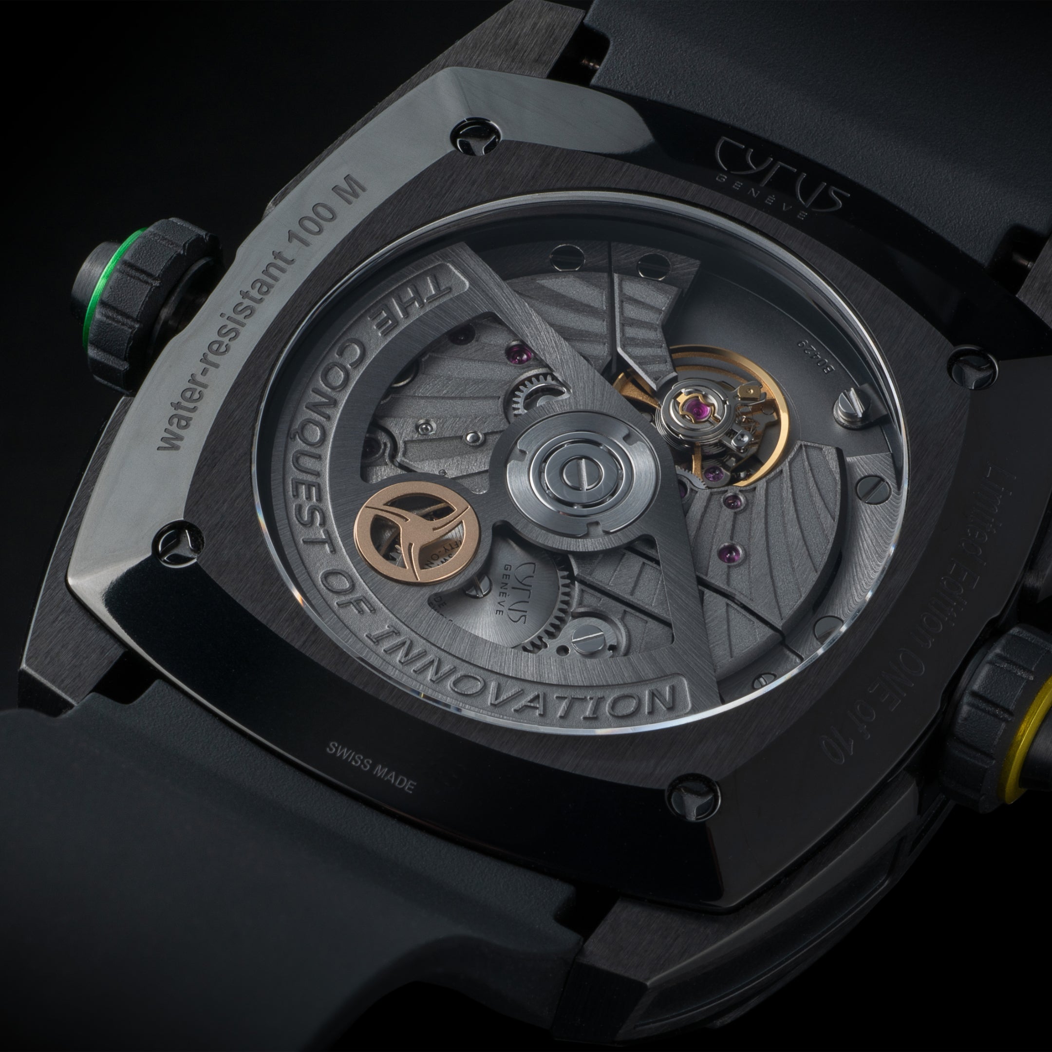 Cyrus Watch Klepcys DICE Lime DLC Titanium Limited Edition 539.508.DD.B Image 3