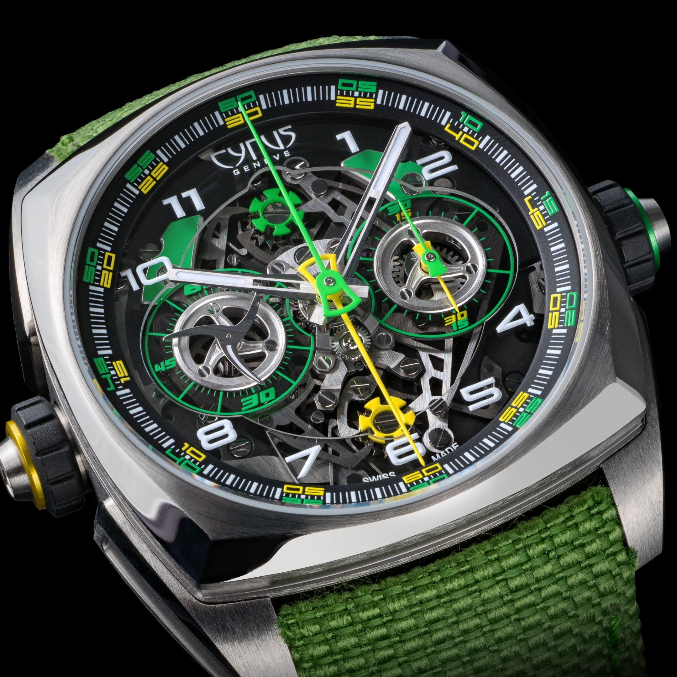 Cyrus Watch Klepcys DICE Lime Titanium Limited Edition 539.508.TT.B Image 2