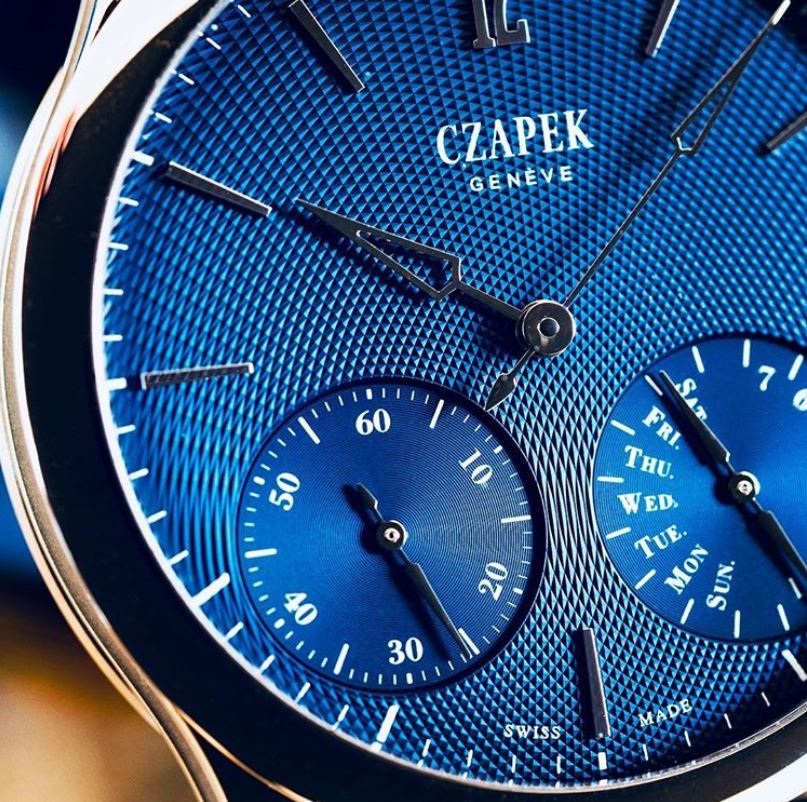 Czapek Watch Quai des Bergues Guilloche Ricochet Steel Aqua Blue Limited Edition Quai des Bergues Guilloche Ricochet Steel Aqua Blue S Image 2