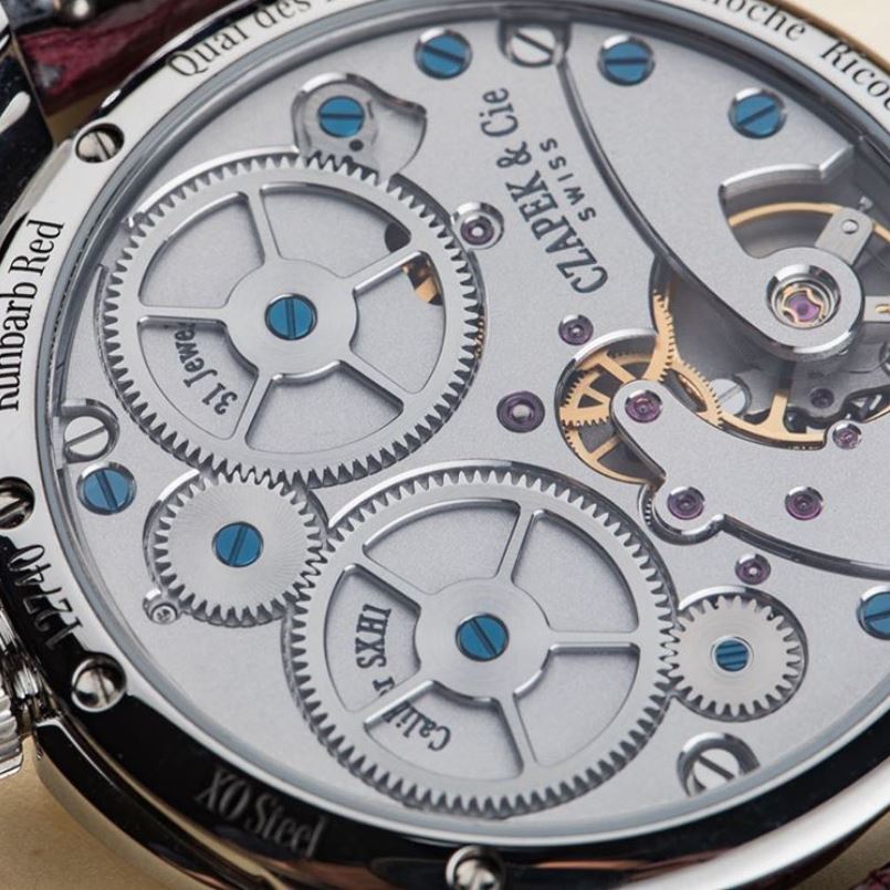 Czapek Watch Quai des Bergues Guilloche Ricochet Steel Rhubarb Red S Limited Edition Quai des Bergues Guilloche Ricochet Steel Rhubarb Red S Image 4