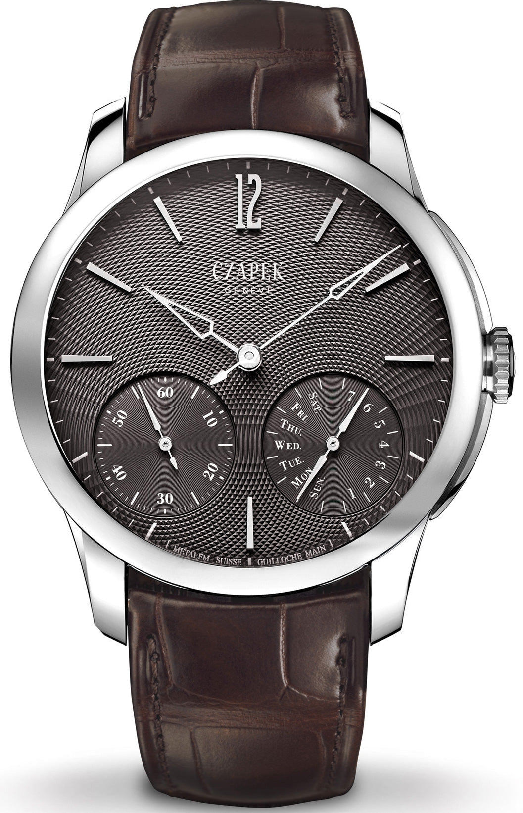 Czapek Watch Quai des Bergues Steel Guilloche Ricochet Steel Slate Grey Limited Edition