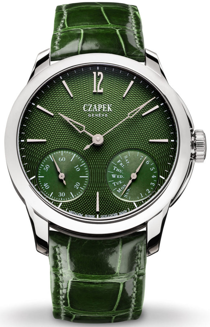Czapek Watch Quai des Bergues Steel Guilloche Ricochet Steel Rainforest Green S Limited Edition