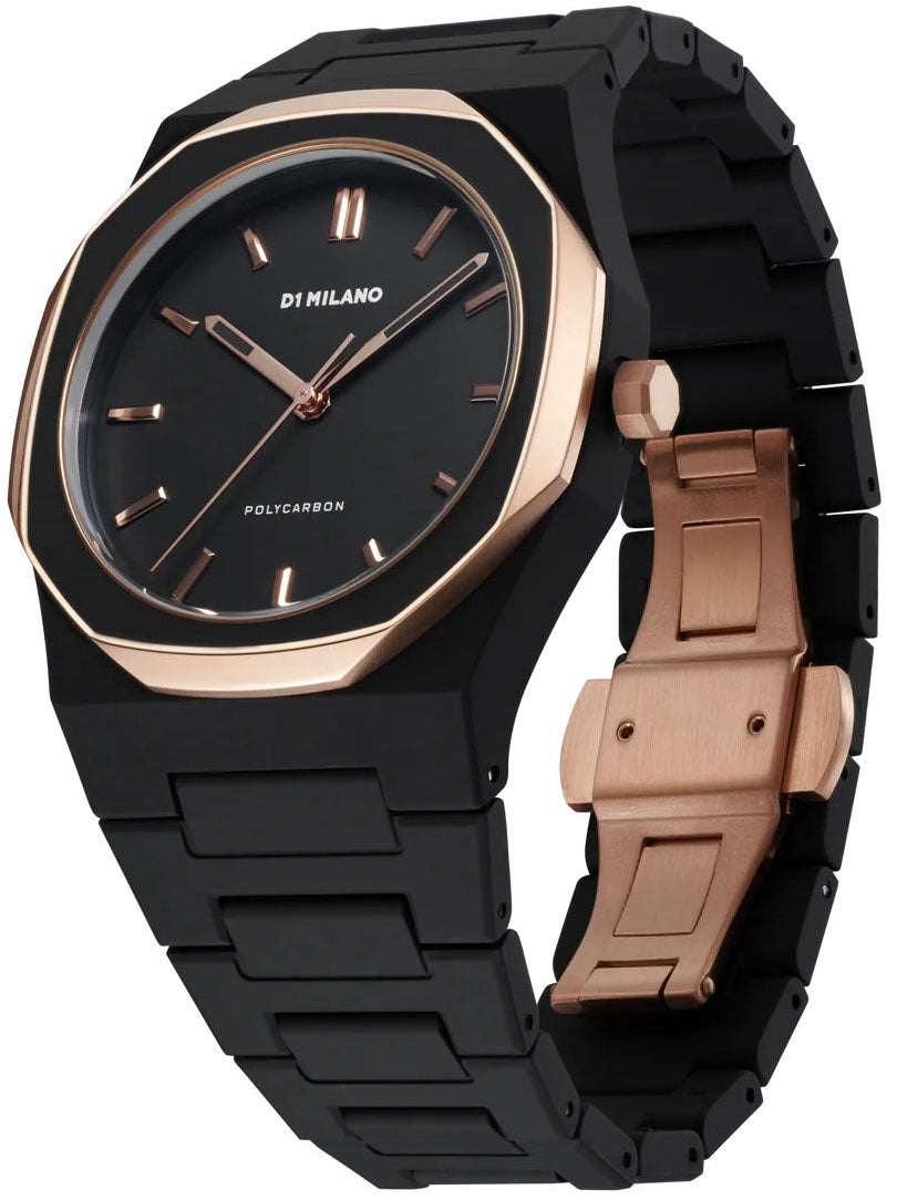 D1 Milano Polycarbon Black Mesh Watch PCBJ35 Image 2