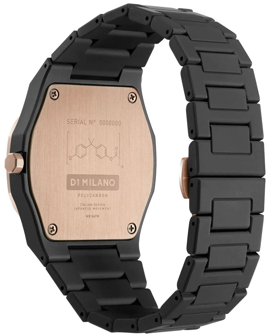 D1 Milano Polycarbon Black Mesh Watch PCBJ35 Image 3