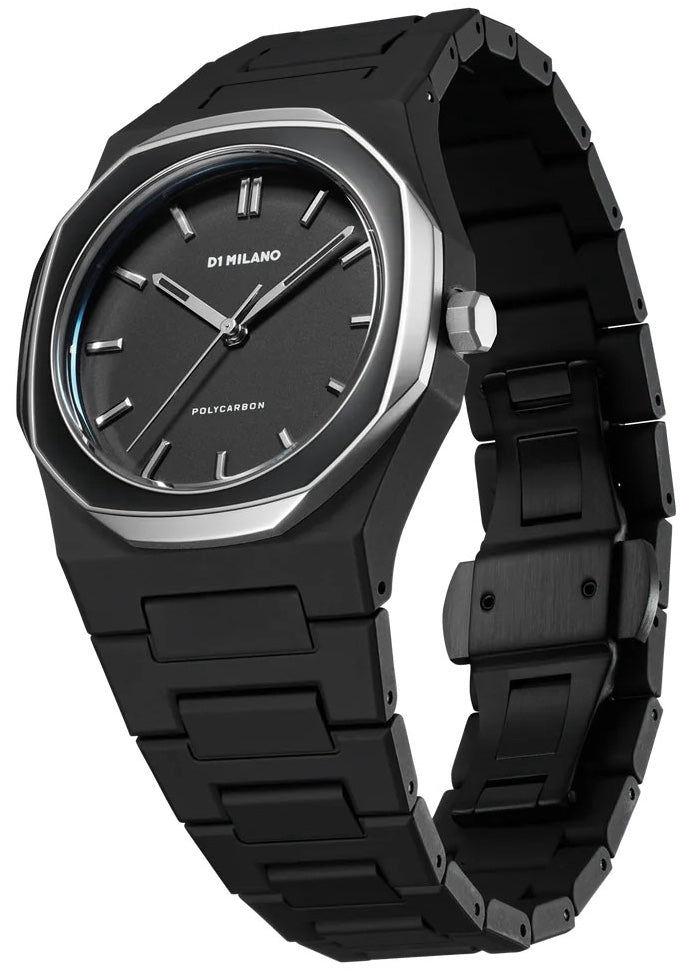D1 Milano Polycarbon Gun Mesh Watch PCBU13 Image 2