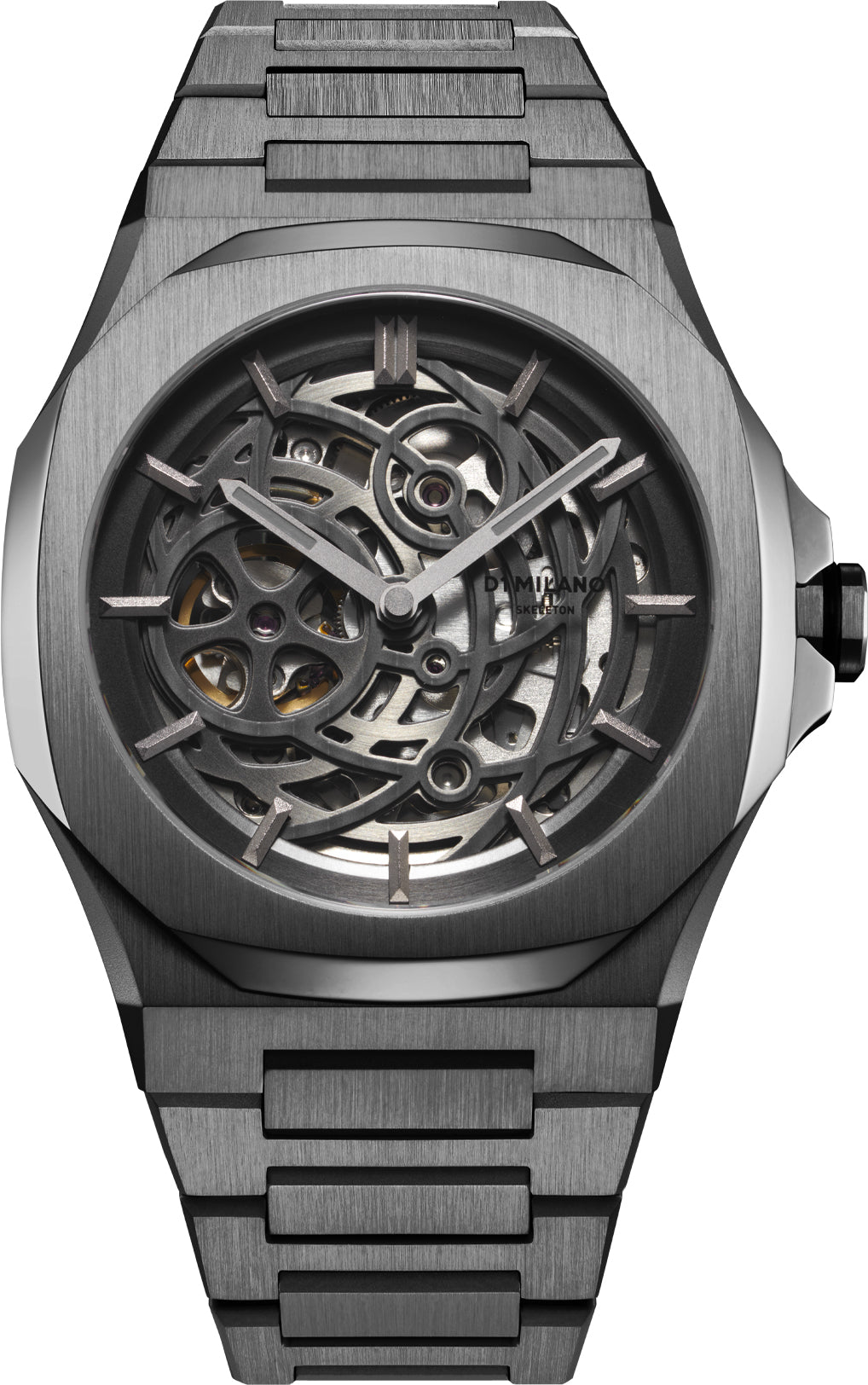 D1 Milano Skeleton Gun Metal Watch D1-SKBJ11 Image 1