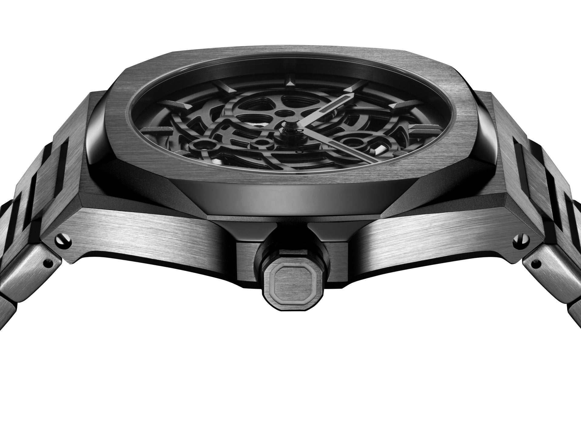 D1 Milano Skeleton Gun Metal Watch D1-SKBJ11 Image 4
