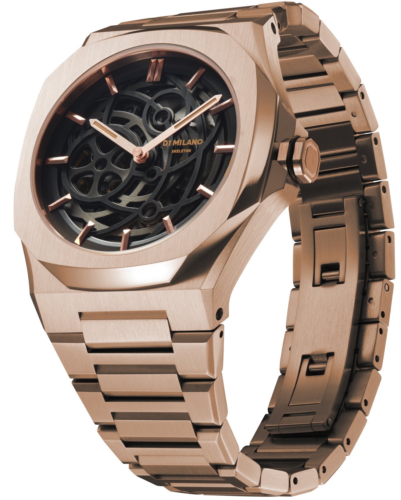D1 Milano Skeleton Rose Gold Watch SKBJ12 Image 3