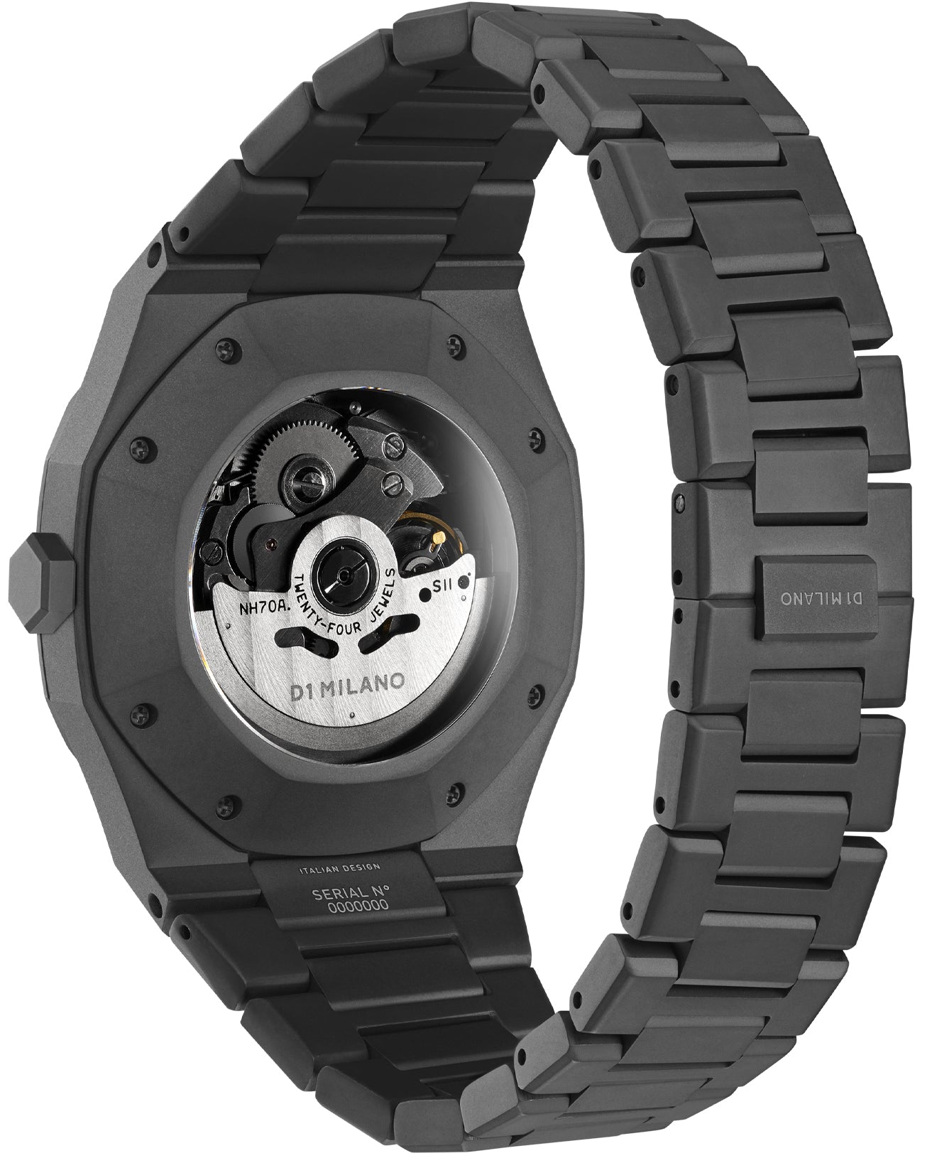D1 Milano Watch Skeleton Sandblast Green Bracelet D SKBJ07 Image 2