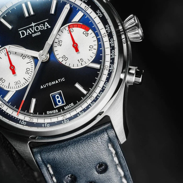 Davosa Newton Pilot Rally Chronograph Blue Limited Edition Watch 16153645 Image 3