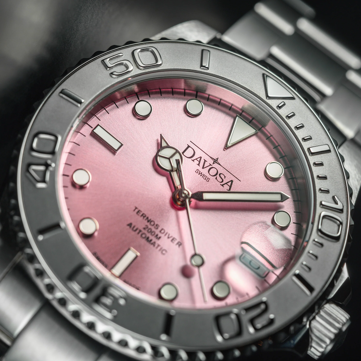 Davosa Ternos Medium California Automatic Pink Ladies Watch 16619960 Image 3