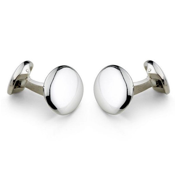 Deakin & Francis Cufflinks Silver Sprung Oval C1690X0001 Image 1