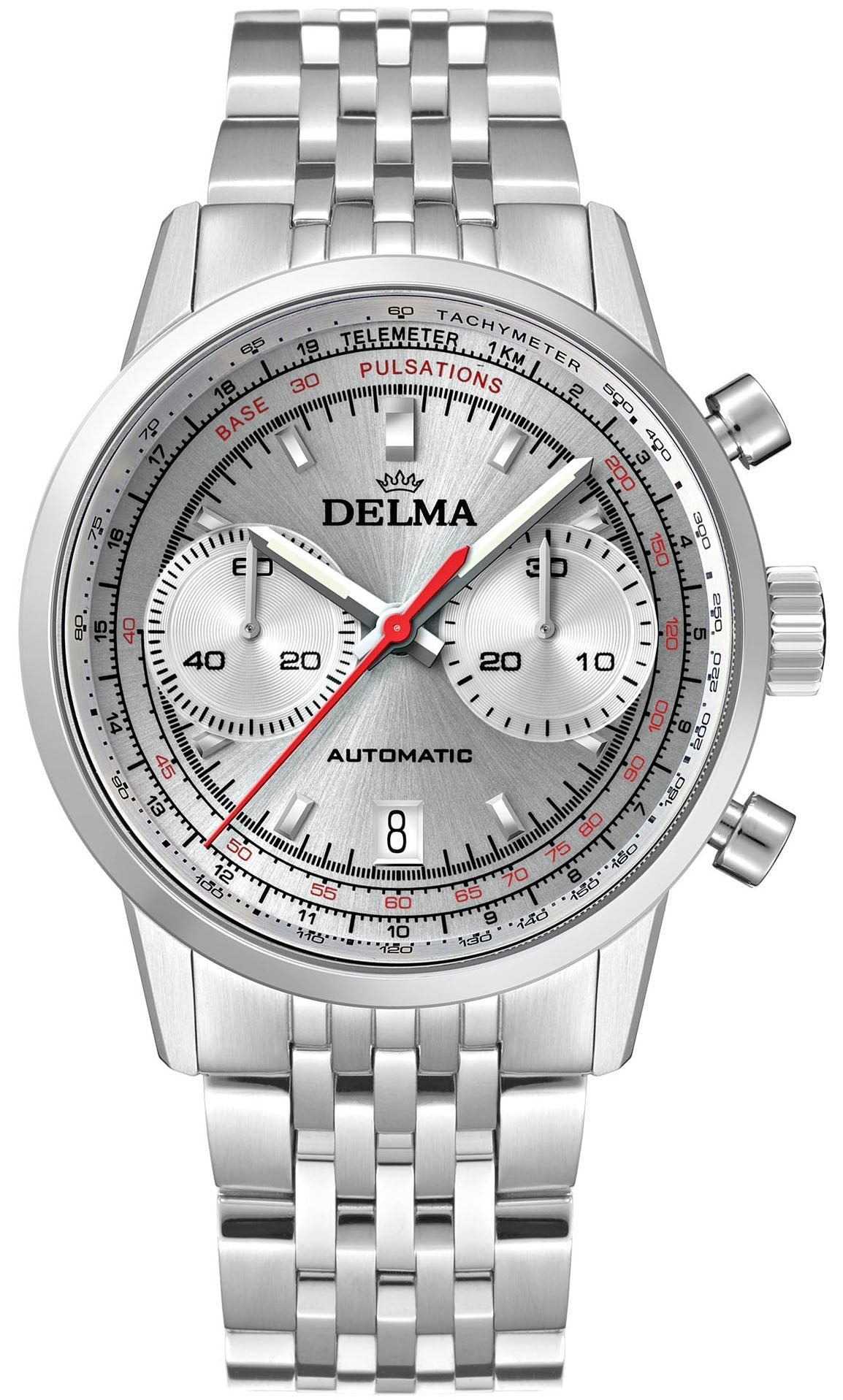 Delma Continental Pulsometer Silver Watch 41701.702.6.068 Image 1