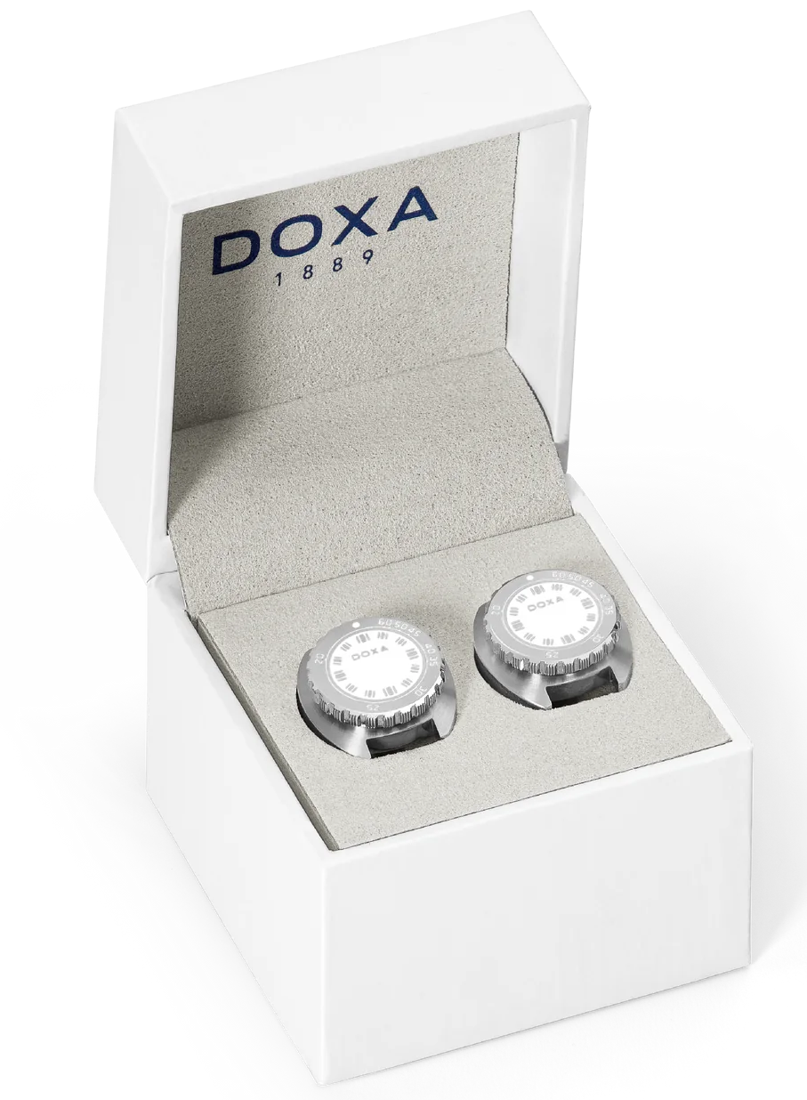 Doxa Cufflinks SUB Whitepearl White CUF.10.011 Image 2