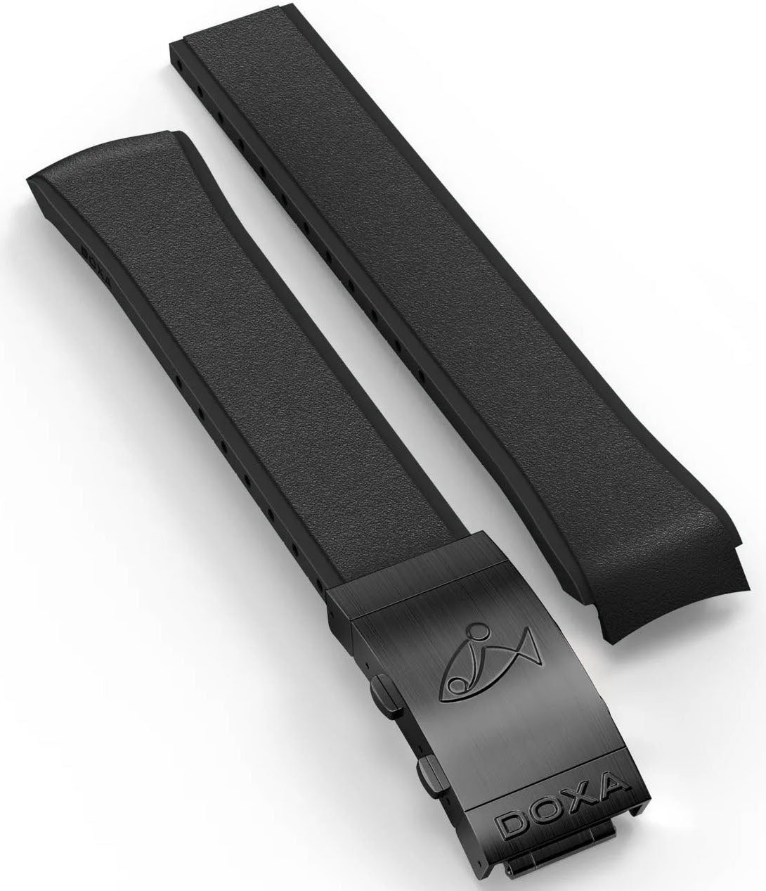 Doxa Strap SUB 300 Carbon Rubber Black With Folding Clasp 822.70.20-RUBBB Image 1