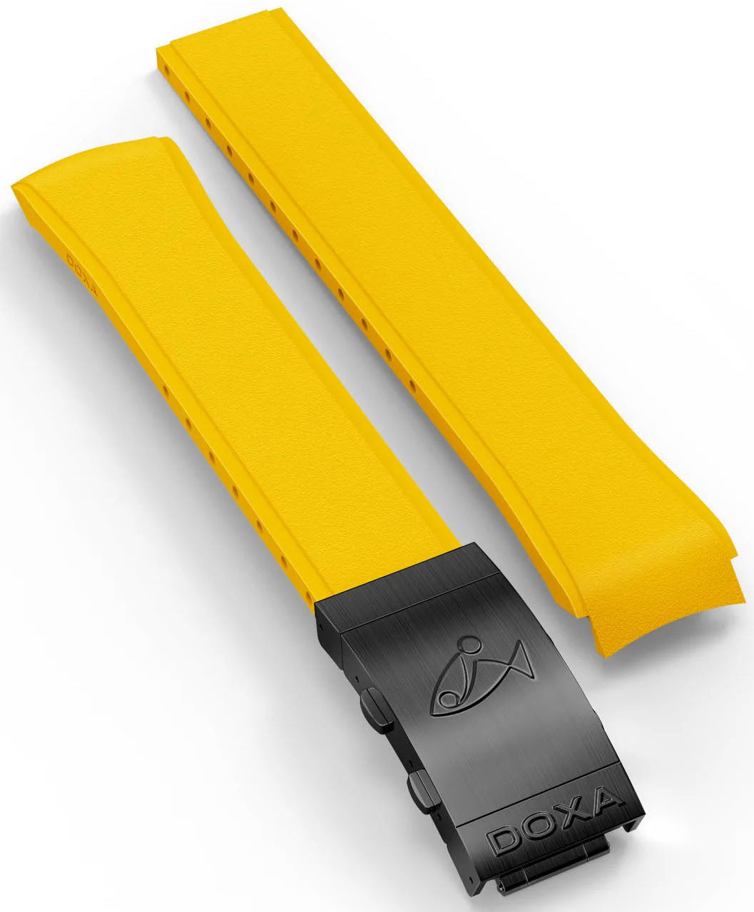 Doxa Strap SUB 300 Carbon Rubber Yellow With Folding Clasp 822.70.31-RUBBB Image 1