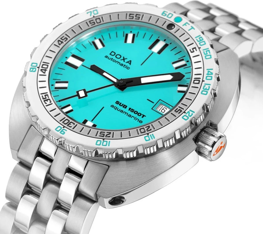 Doxa SUB 1500T Aquamarine Bracelet Watch 883.10.241.10 Image 2