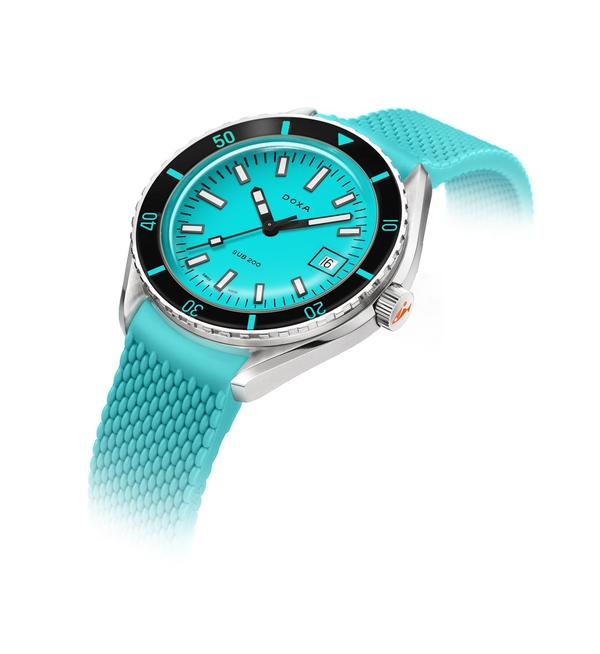 Doxa Sub 200 Aquamarine Rubber Watch 799.10.241.25 Image 2