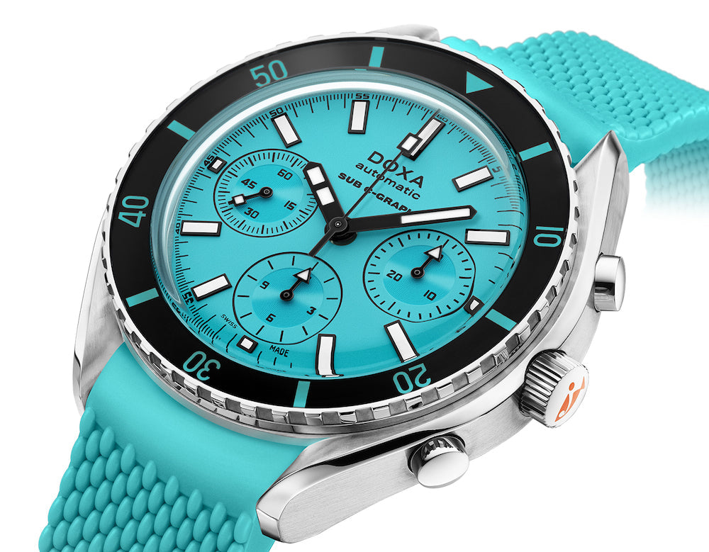 Doxa SUB 200 C-Graph Aquamarine Rubber Watch 798.10.241.25 Image 2