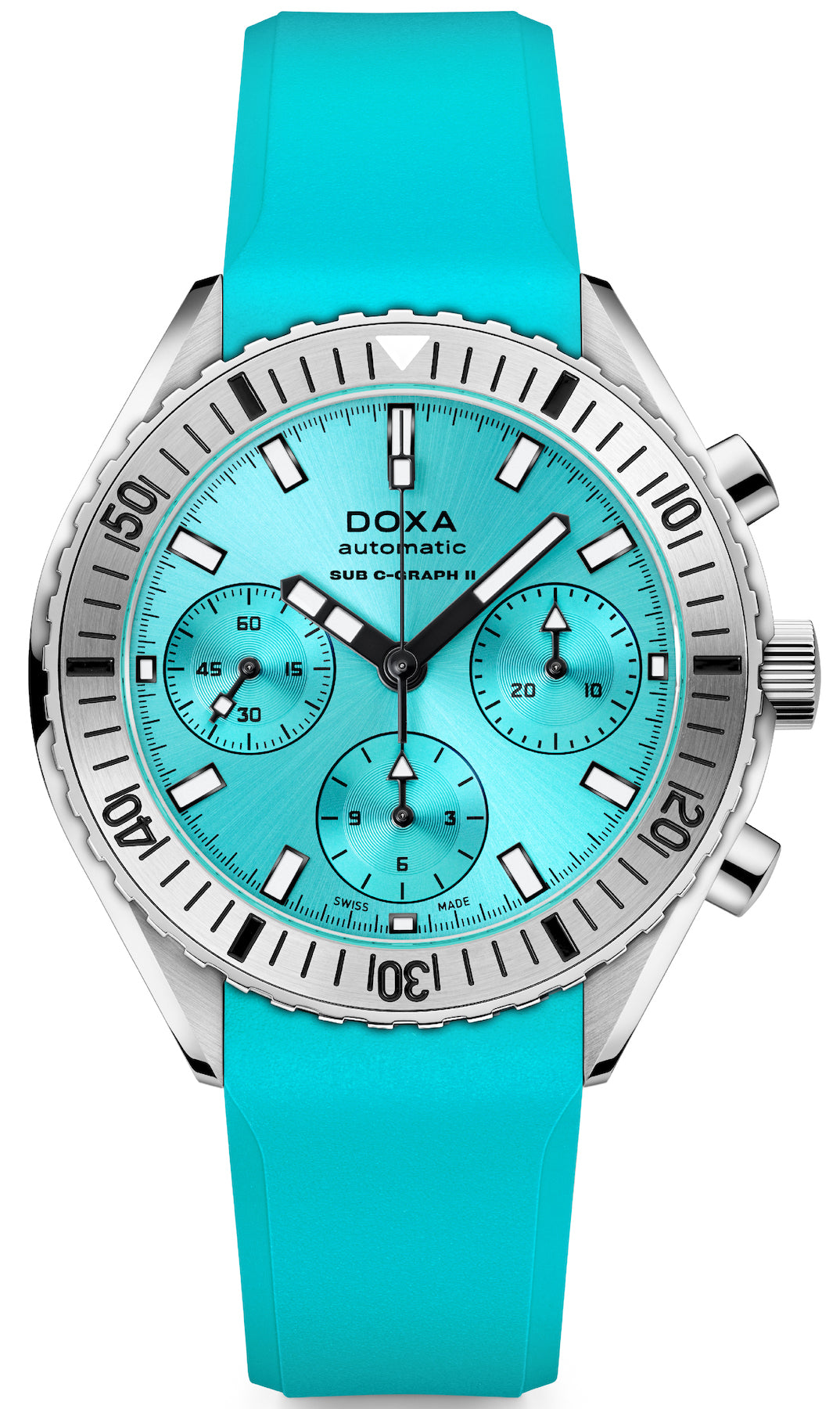 Doxa Sub 200 C-Graph II Aquamarine Rubber Watch 797.10.241.25 Image 1
