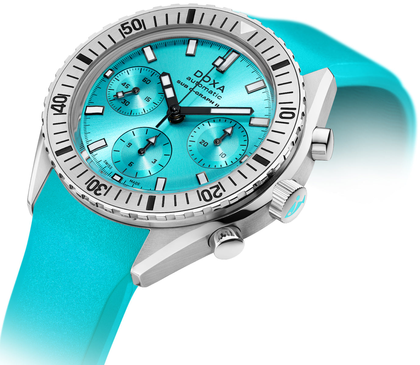 Doxa Sub 200 C-Graph II Aquamarine Rubber Watch 797.10.241.25 Image 2