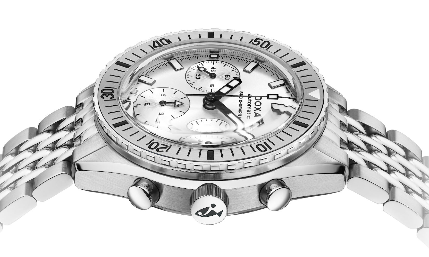 Doxa Sub 200 C-Graph II Whitepearl Bracelet Watch 797.10.011.10 Image 3