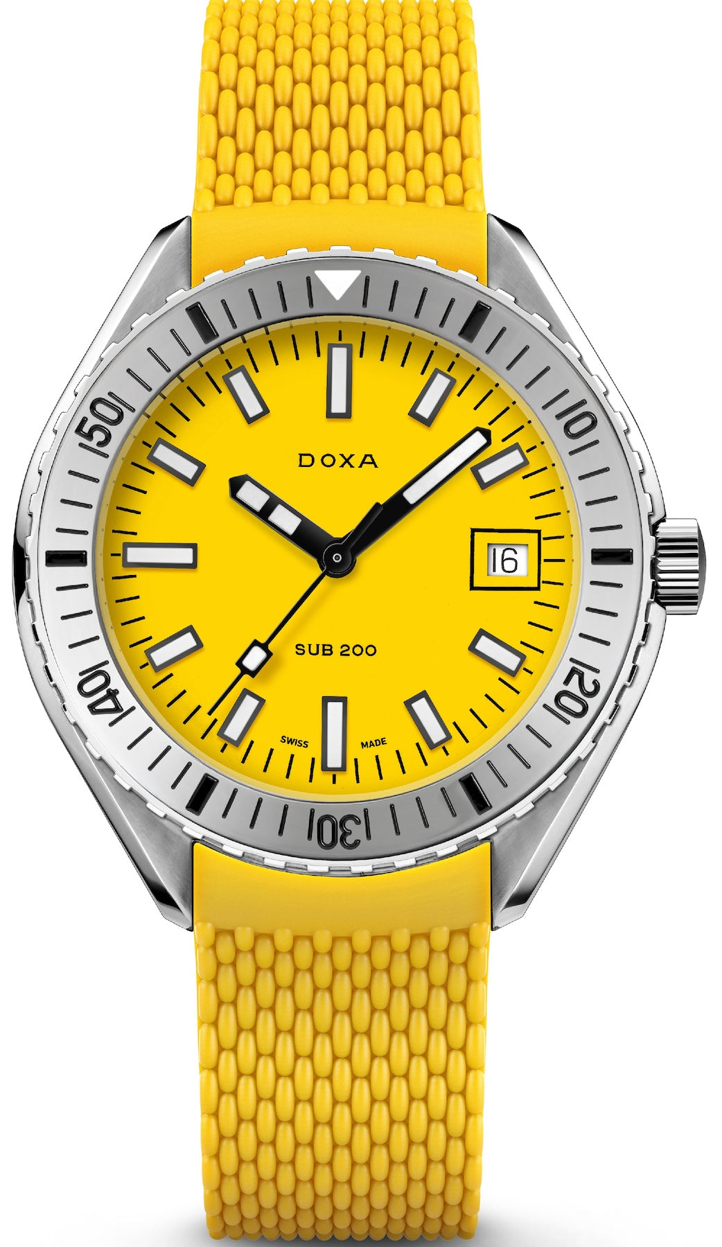 Doxa Sub 200 Divingstar Yellow Rubber Watch 796.10.361.31 Image 1