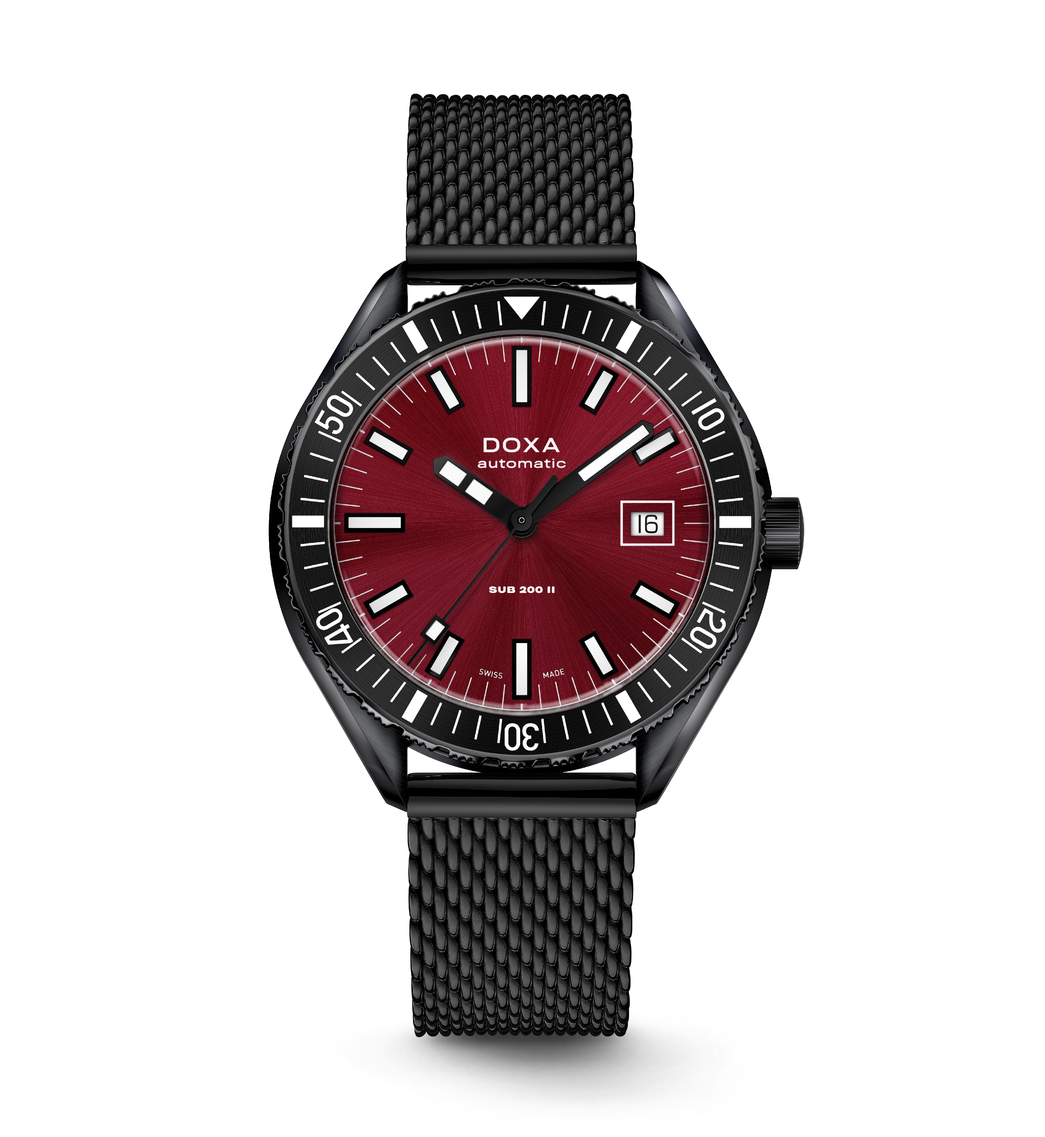 Doxa Sub 200 II Redcoral DLC Bracelet Watch DXA-320 Image 1