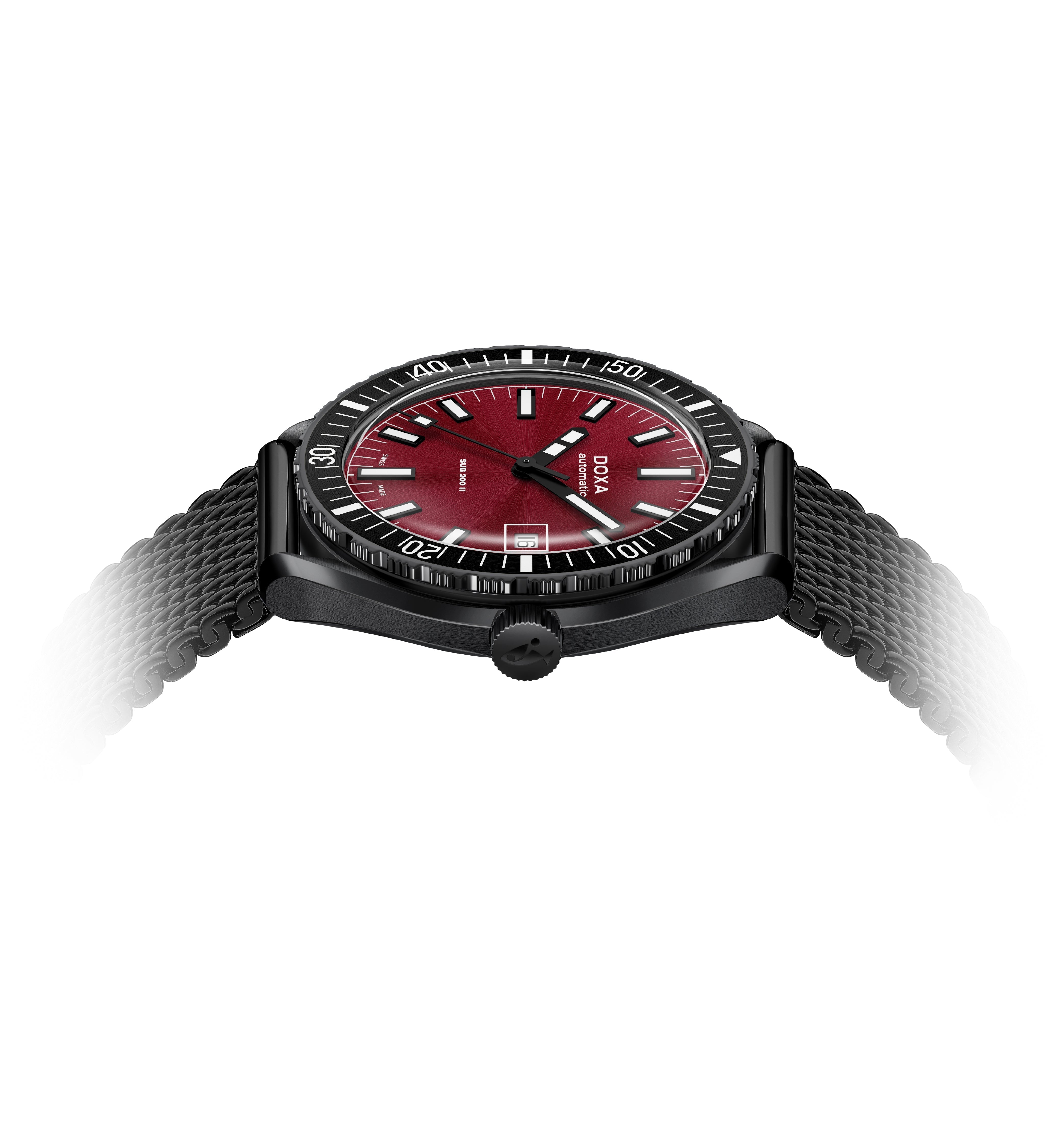 Doxa Sub 200 II Redcoral DLC Bracelet Watch DXA-320 Image 3