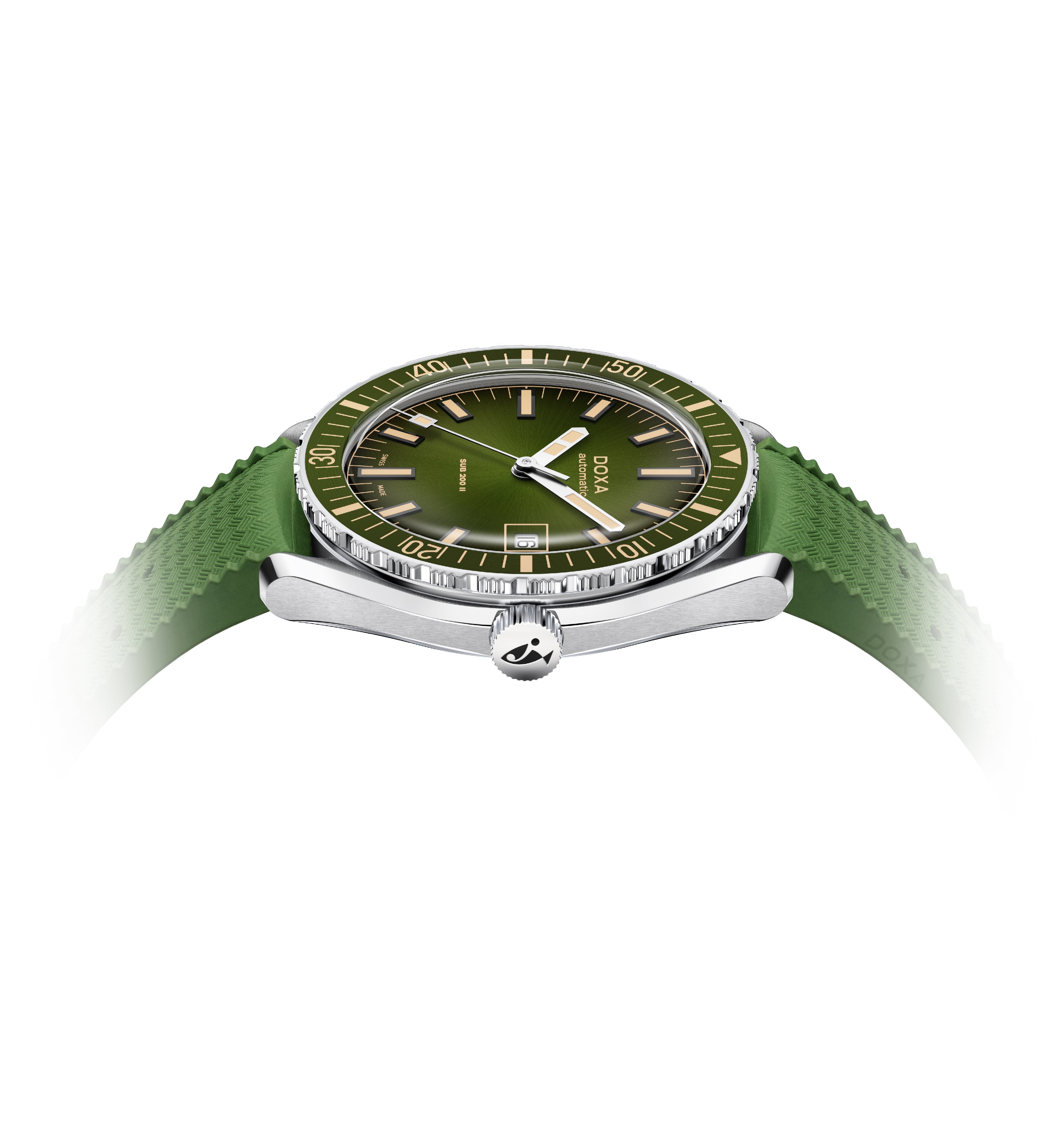Doxa Sub 200 II Sea Emerald Rubber Watch DXA-332 Image 3
