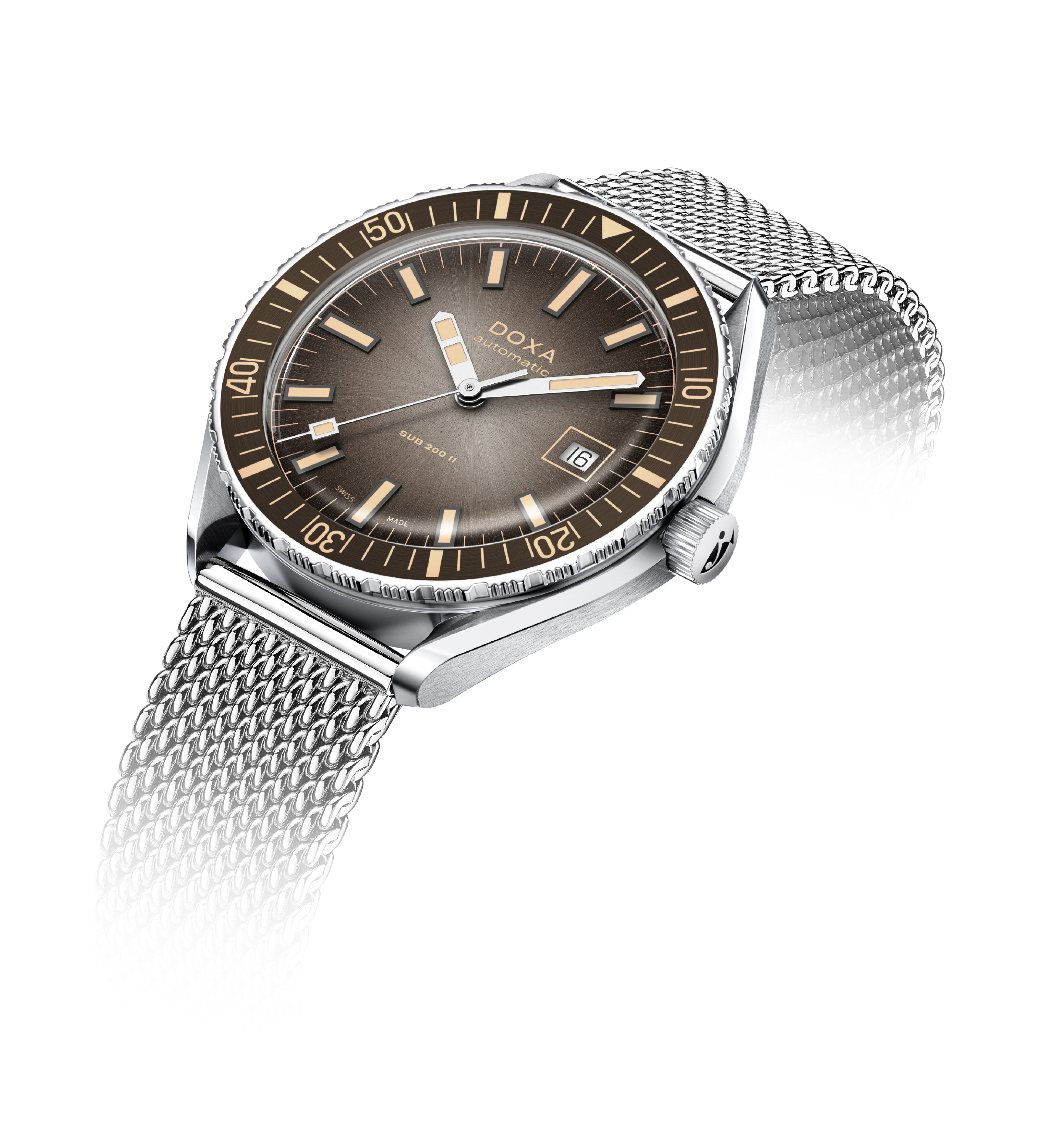 Doxa Sub 200 II Sharkhunter Vintage Grey Bracelet Watch DXA-325 Image 2