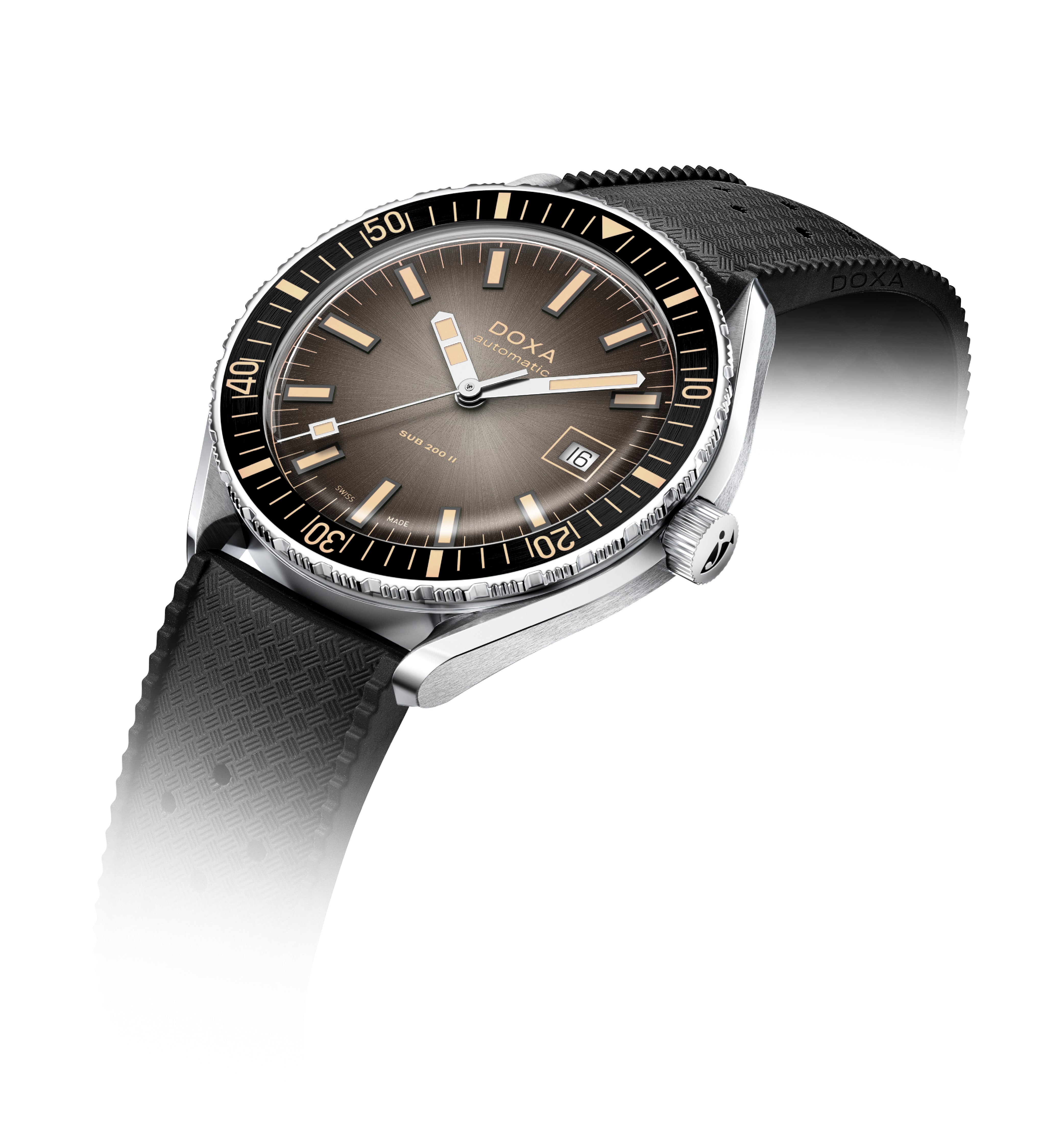 Doxa Sub 200 II Sharkhunter Vintage Rubber Watch DXA-324 Image 2