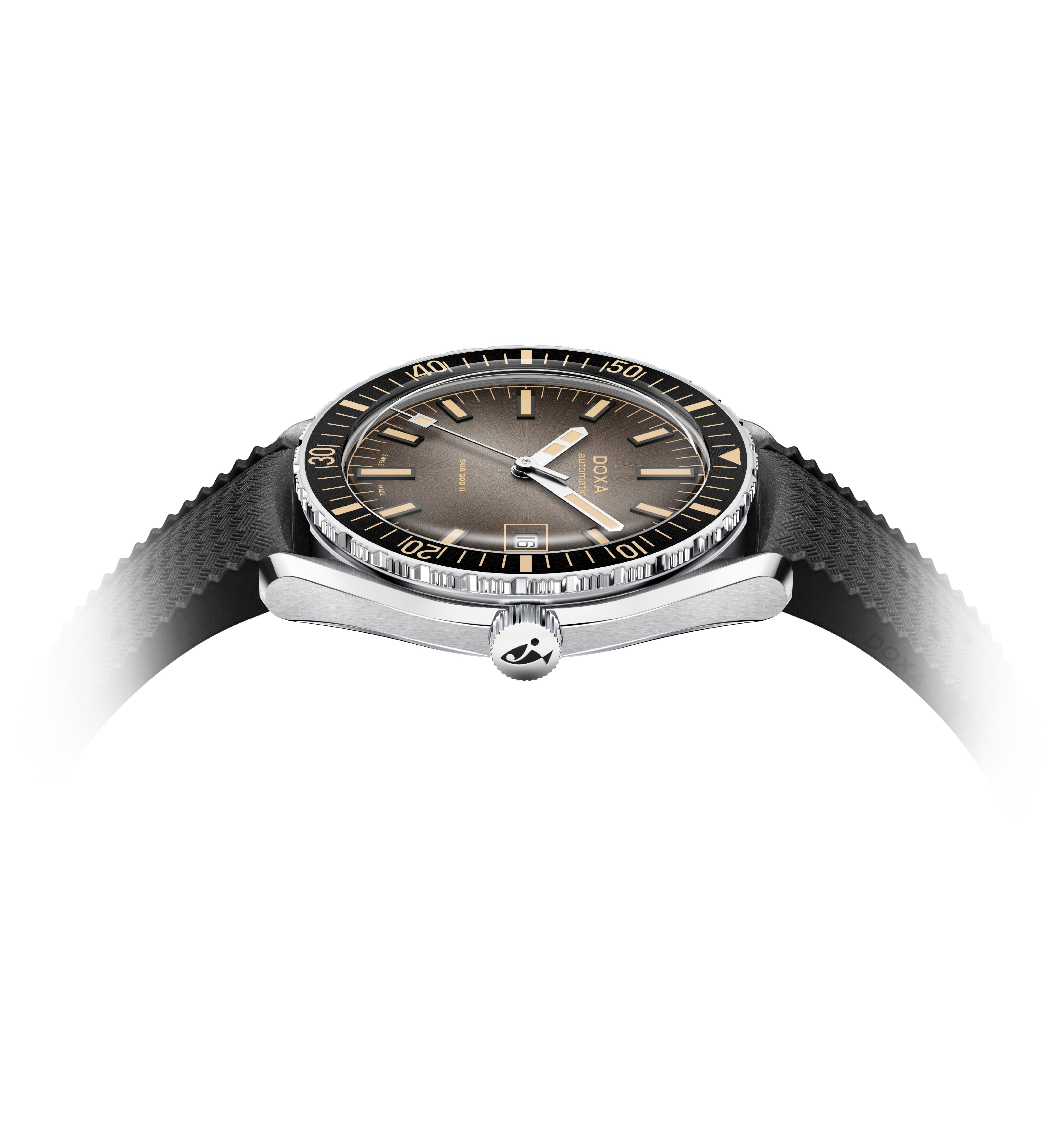 Doxa Sub 200 II Sharkhunter Vintage Rubber Watch DXA-324 Image 3