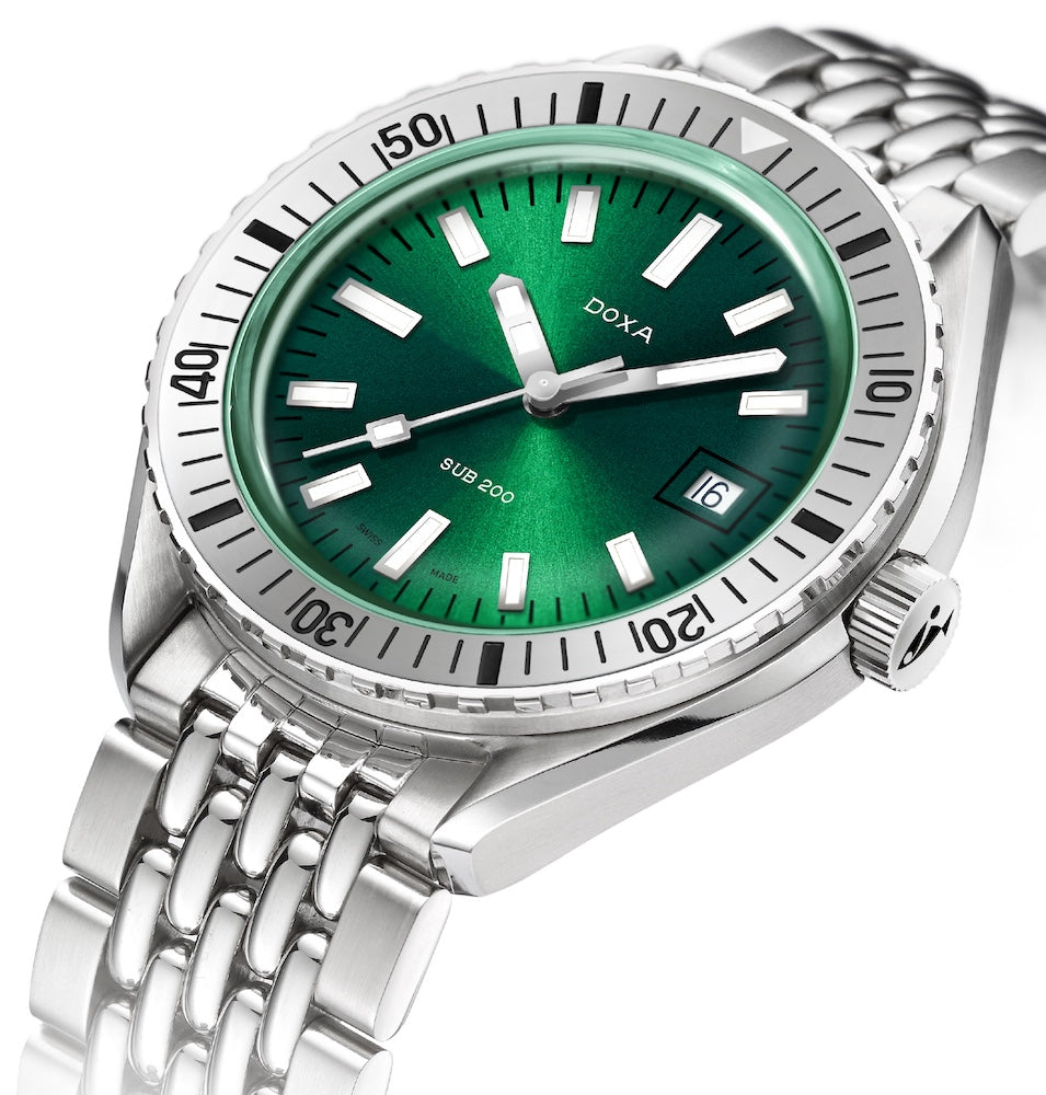 Doxa Sub 200 Sea Emerald Stainless Steel Bracelet Watch 796.10.131.10 Image 2