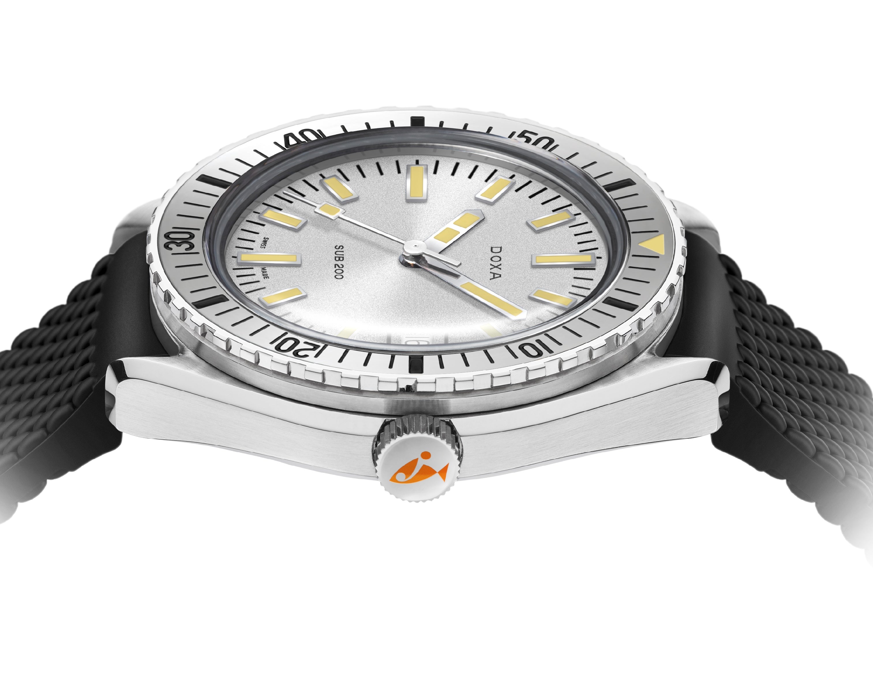 Doxa Sub 200 Searambler Black Rubber Watch 796.10.021.20 Image 3