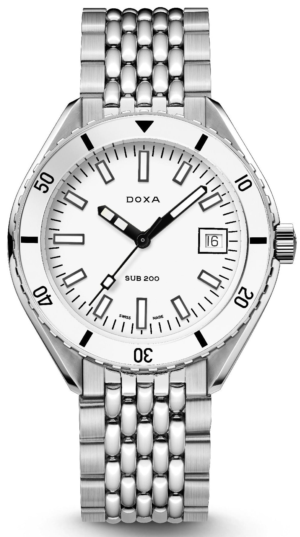 Doxa Sub 200 Whitepearl Bracelet Watch 799.10.011.10 Image 1