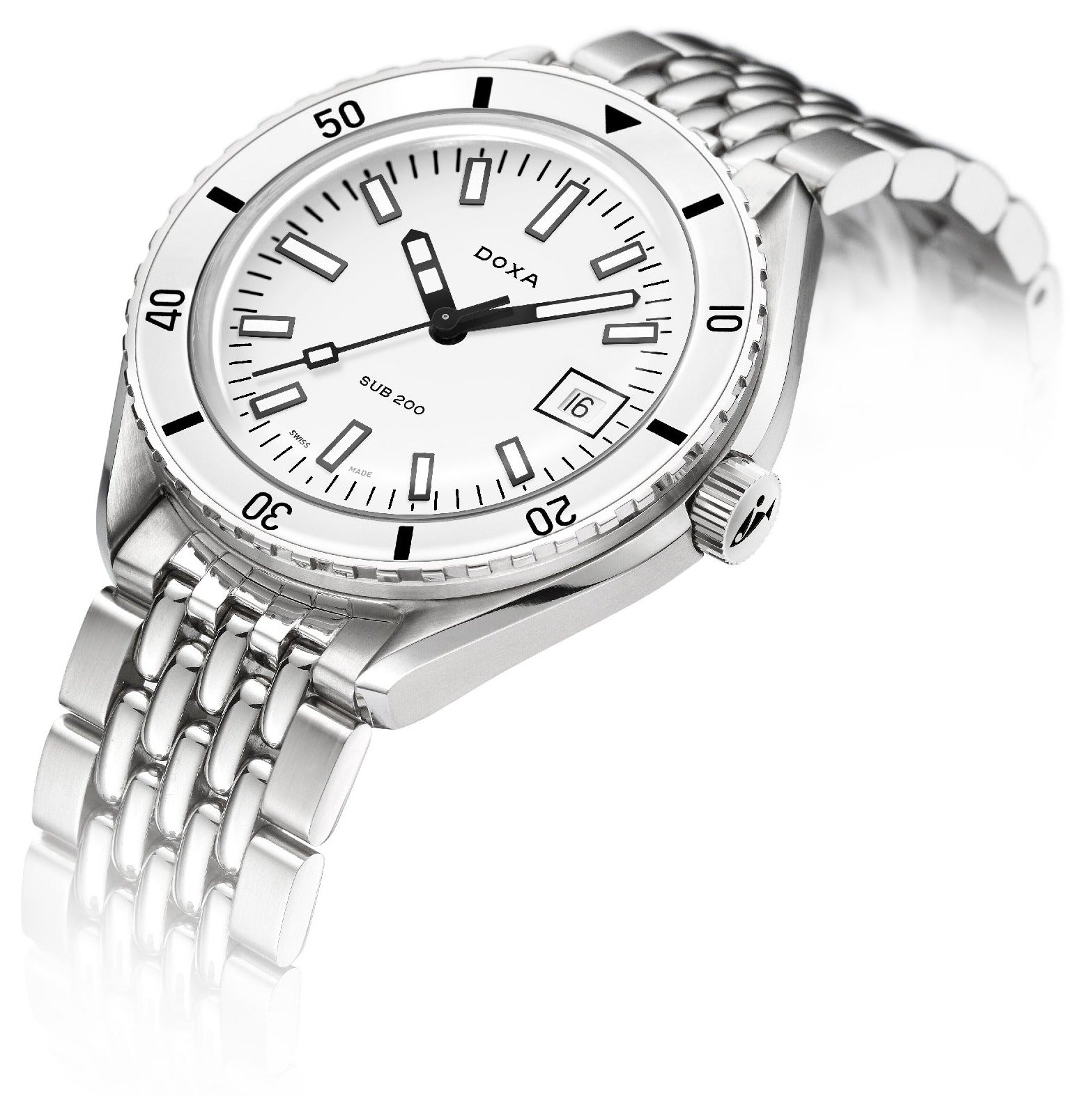 Doxa Sub 200 Whitepearl Bracelet Watch 799.10.011.10 Image 2