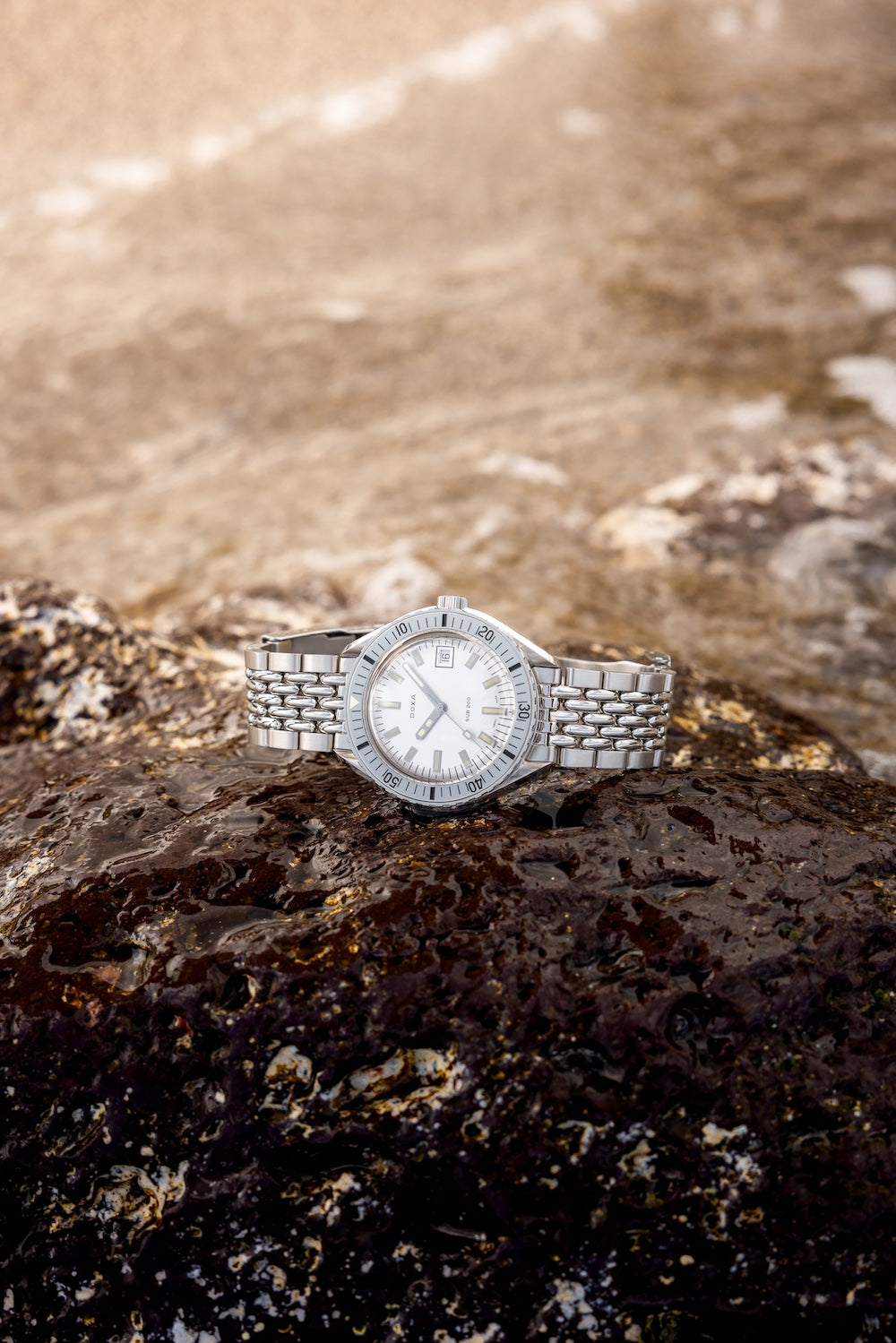 Doxa Sub 200 Whitepearl Stainless Steel Bracelet Watch 796.10.011.10 Image 4