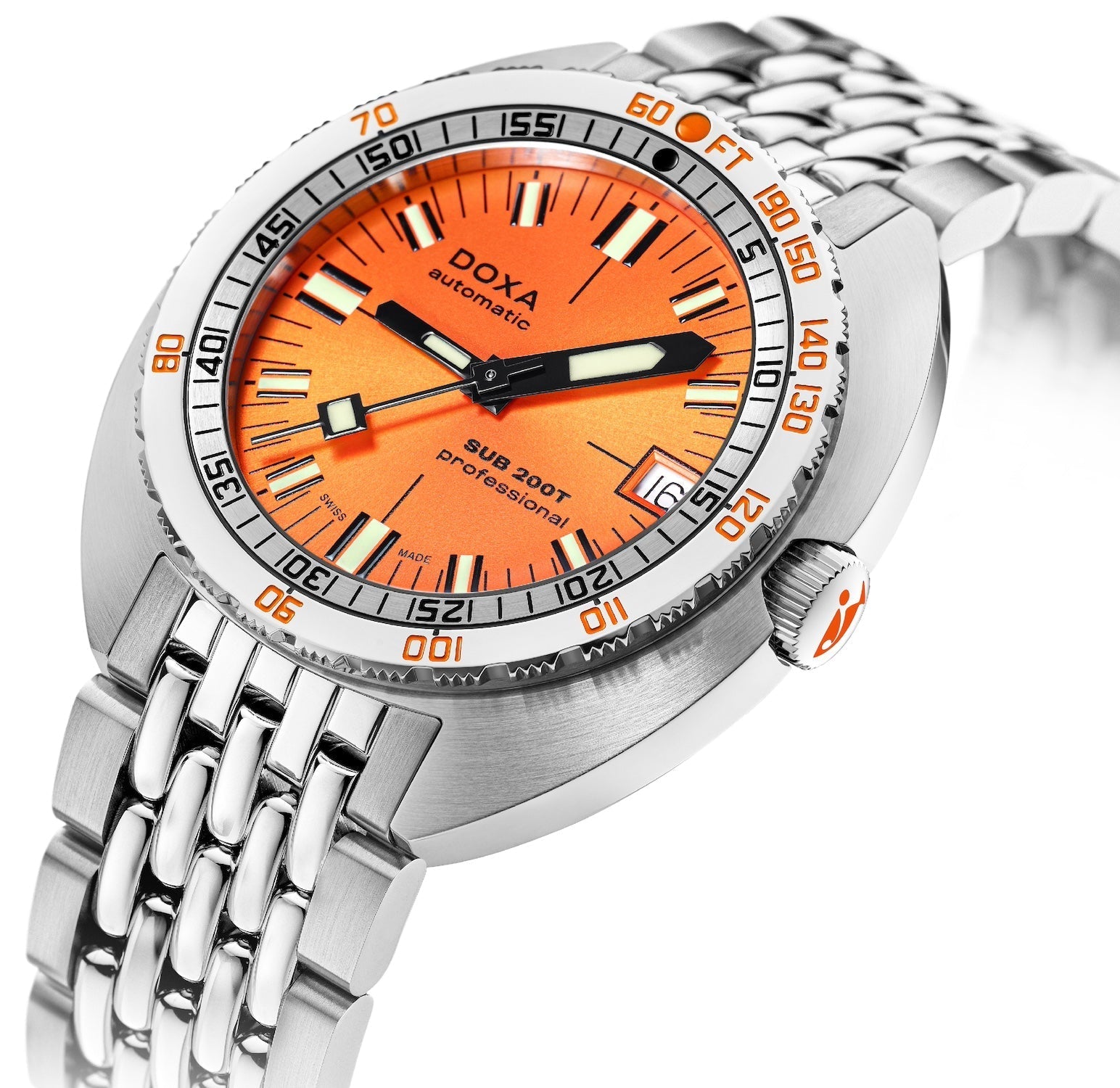 Doxa SUB 200T Professional Sunray Bracelet Watch 804.10.351S.10 Image 2