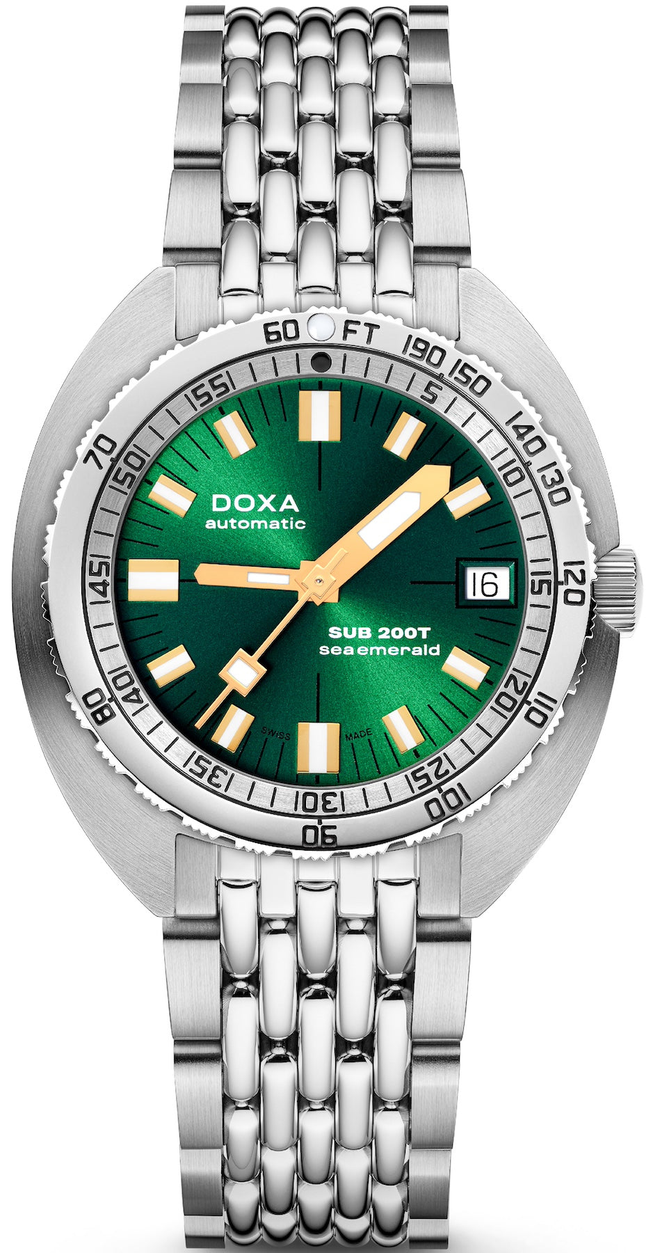 Doxa SUB 200T Sea Emerald Sunray Bracelet Watch 804.10.131S.10 Image 1