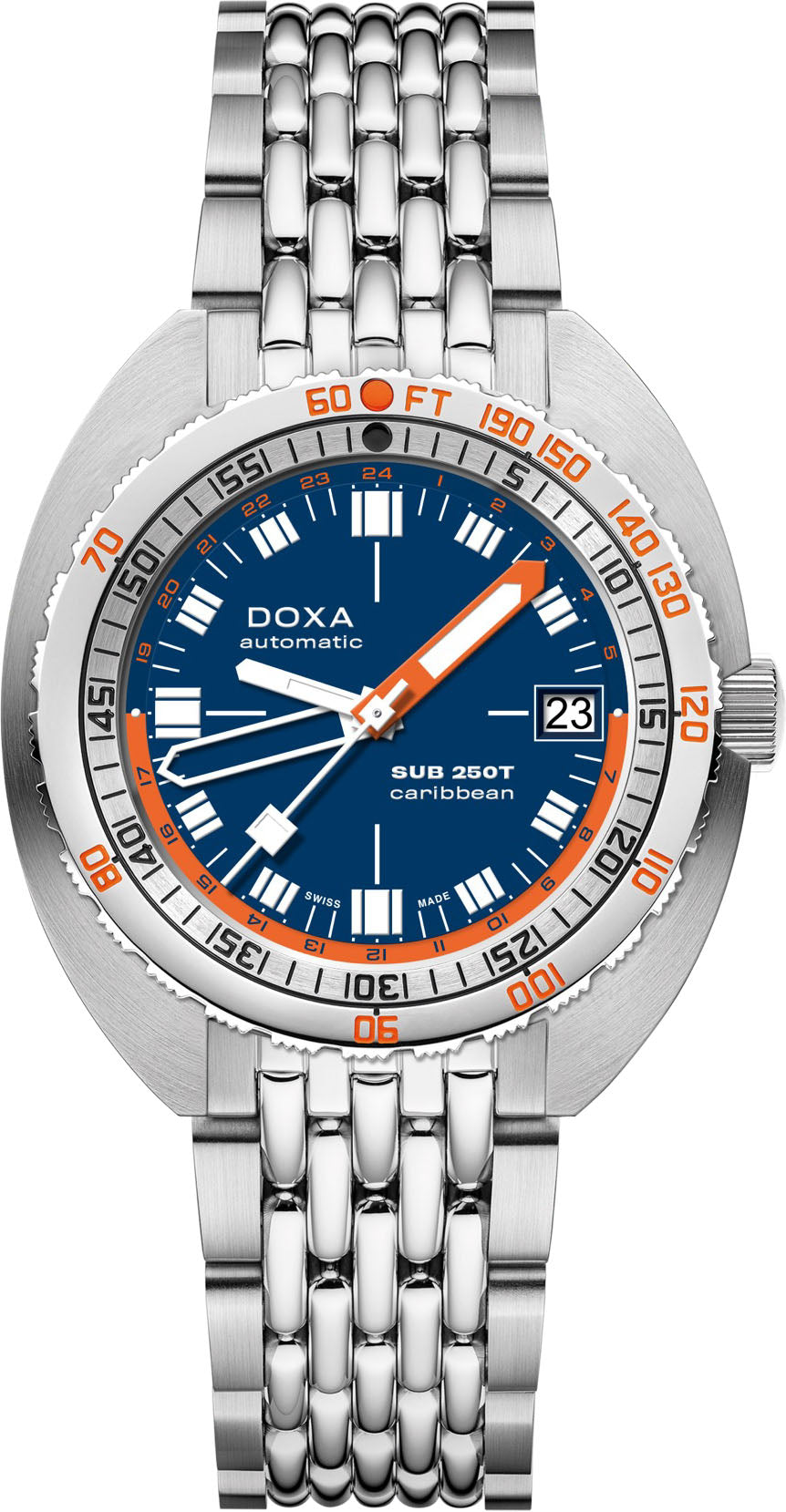 Doxa SUB 250T GMT Caribbean Bracelet Watch 855.10.201.10 Image 1