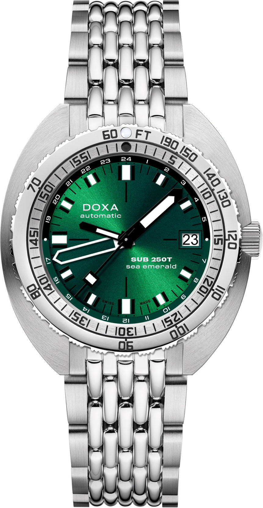 Doxa SUB 250T GMT Sea Emerald Bracelet Watch 855.10.131.10 Image 1