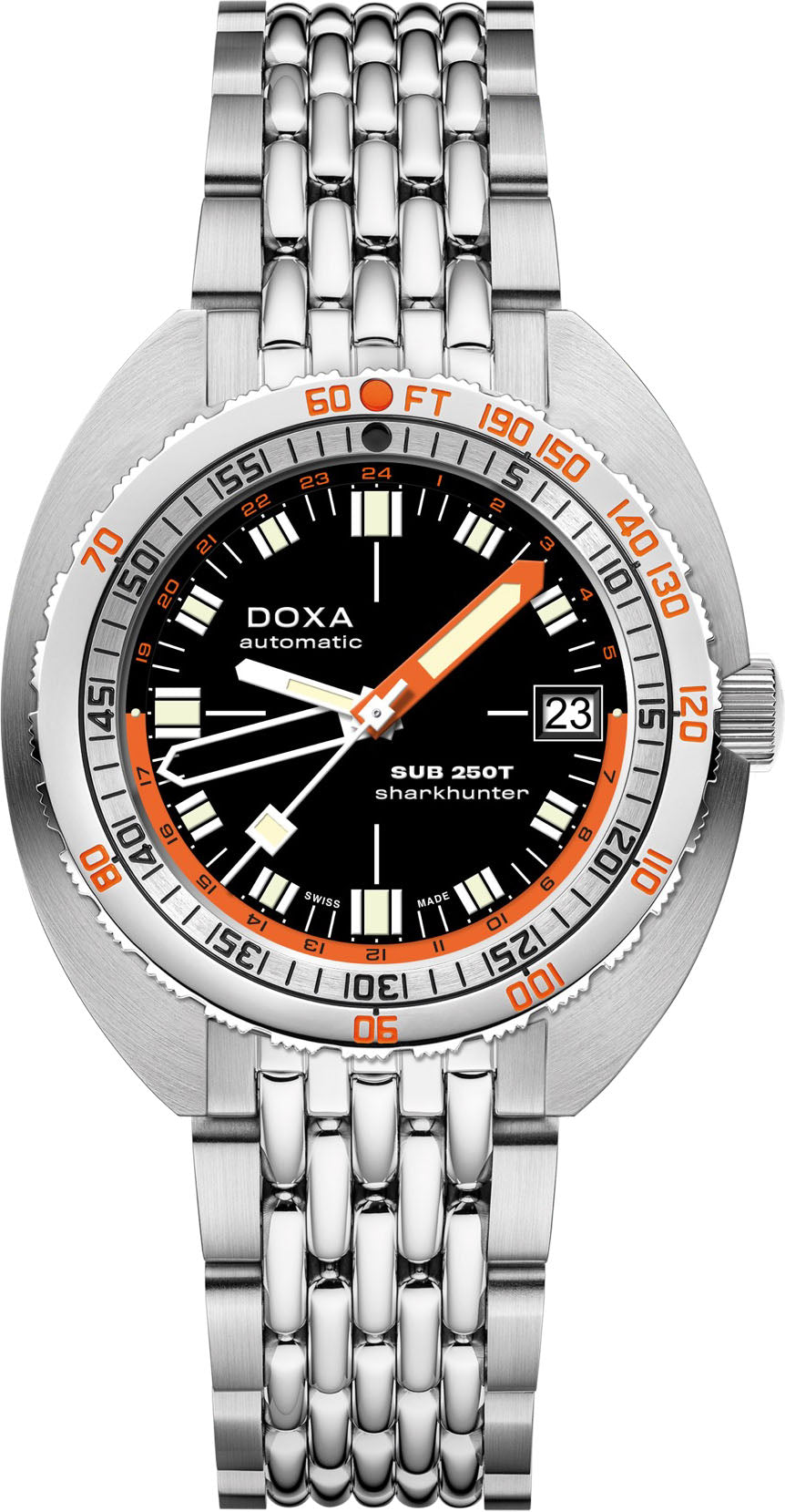 Doxa SUB 250T GMT Sharkhunter Bracelet Watch 855.10.101.10 Image 1