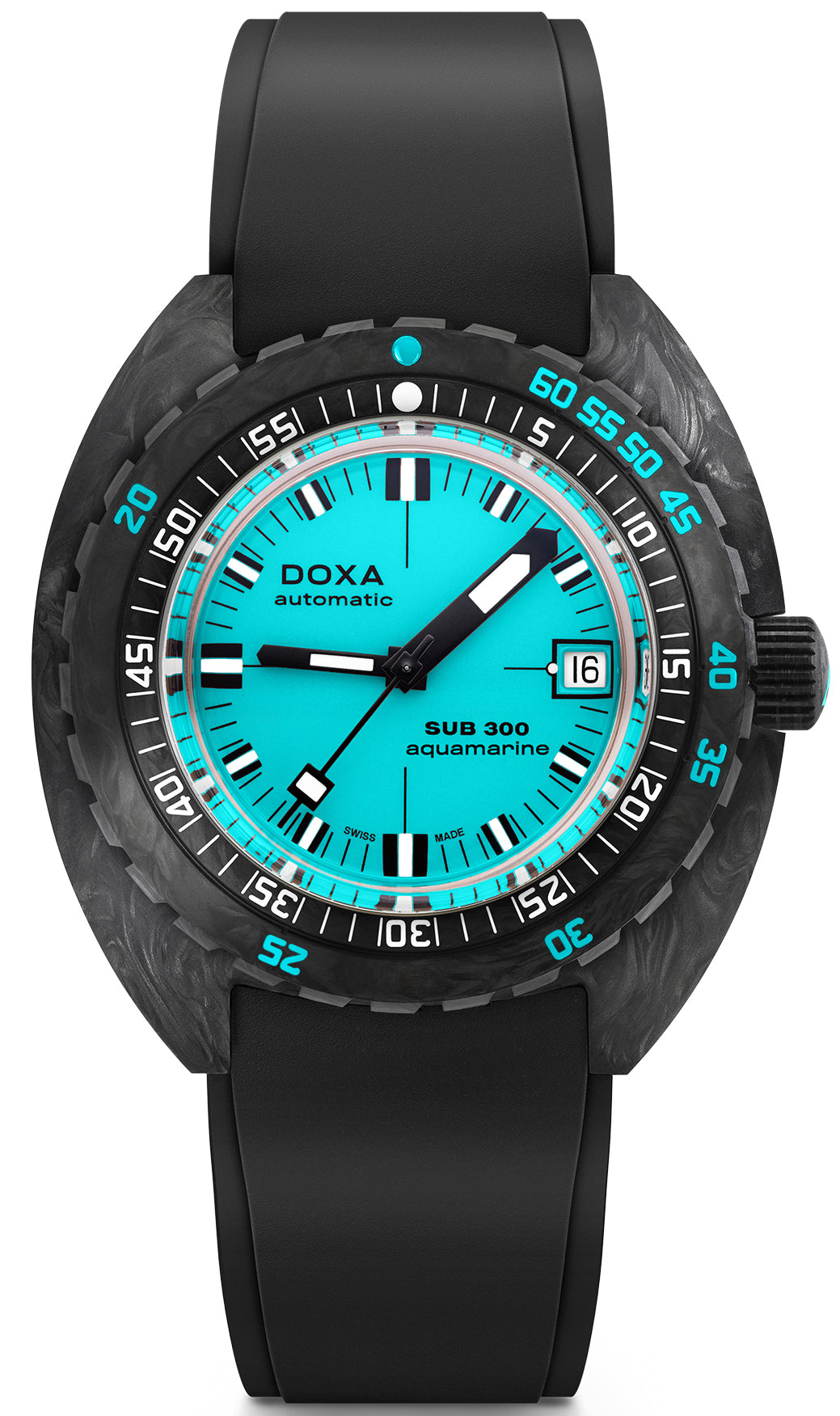 Doxa SUB 300 Carbon COSC Aquamarine Rubber Watch 822.70.241.20 Image 1