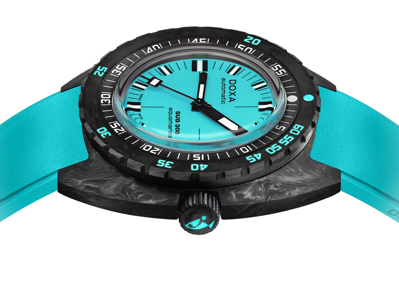 Doxa SUB 300 Carbon COSC Aquamarine Rubber Watch 822.70.241.25 Image 3