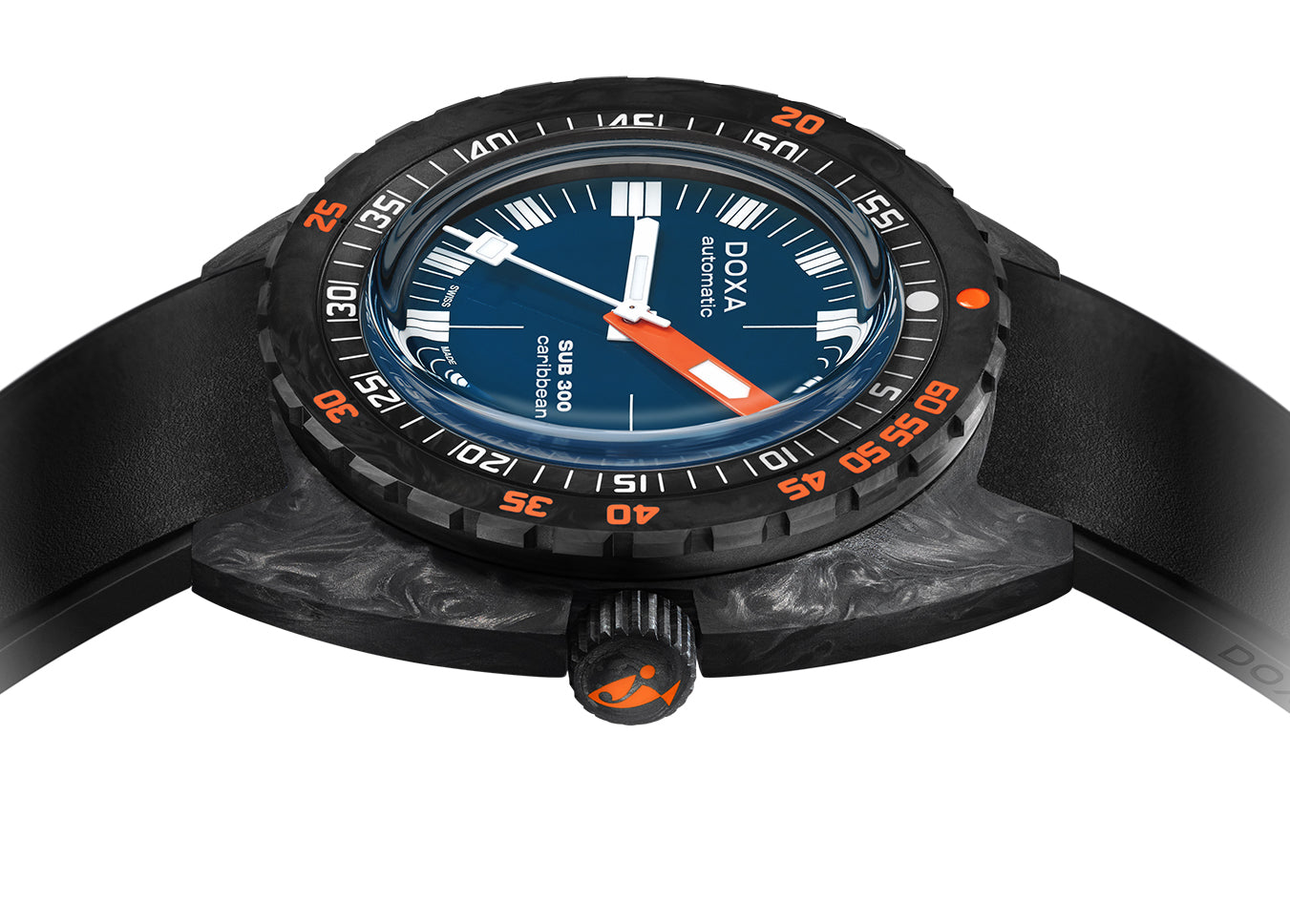 Doxa SUB 300 Carbon COSC Caribbean Rubber Watch 822.70.201.20 Image 3