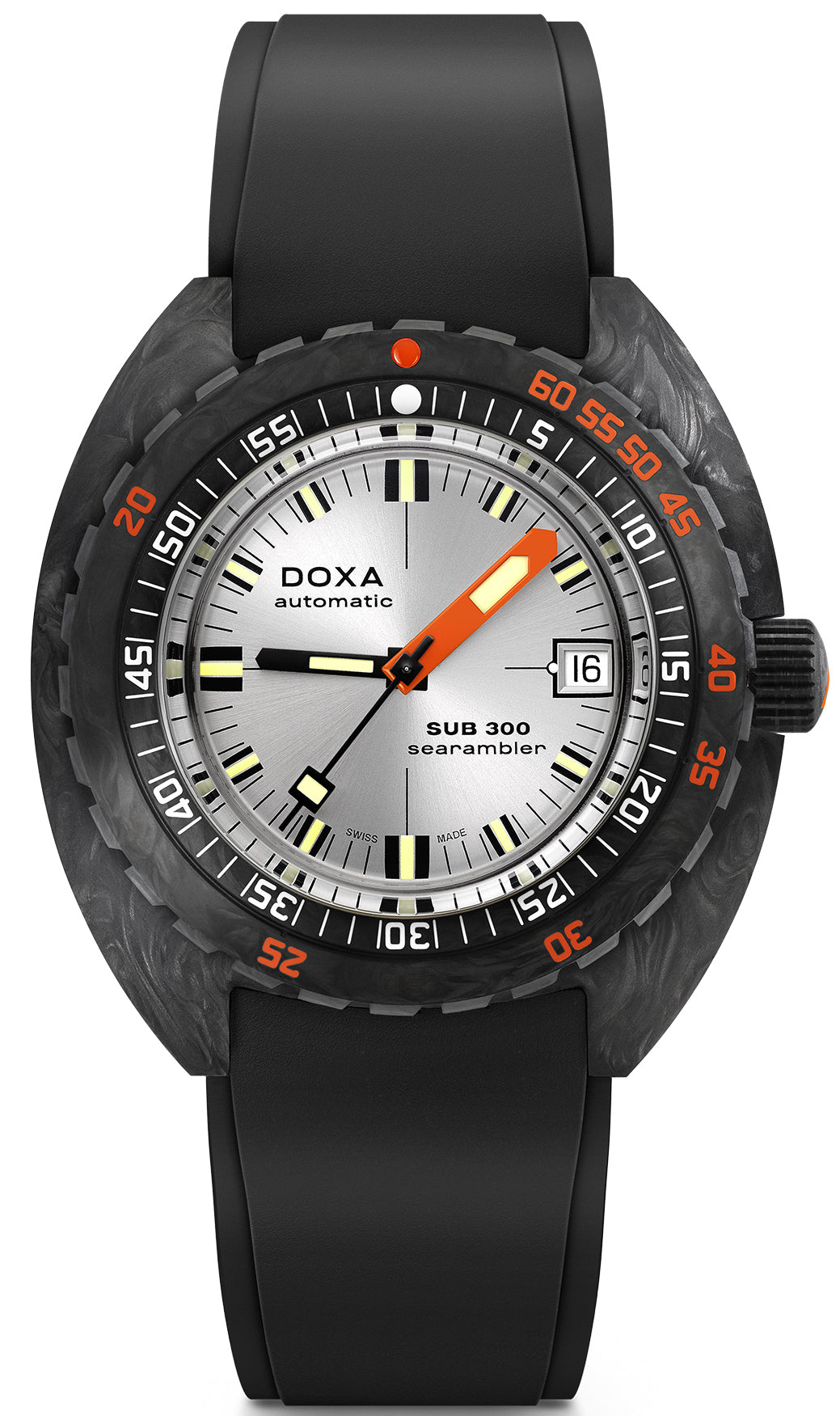 Doxa SUB 300 Carbon COSC Searambler Rubber Watch 822.70.021.20 Image 1