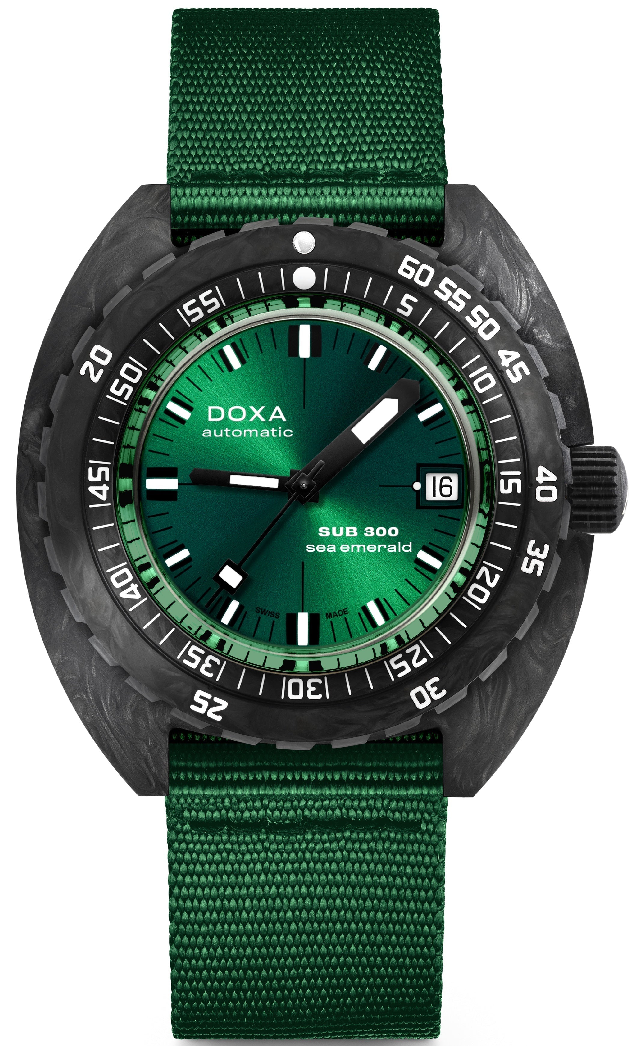 Doxa SUB 300 Carbon Sea Emerald Nato Watch 822.70.131.26-N Image 1